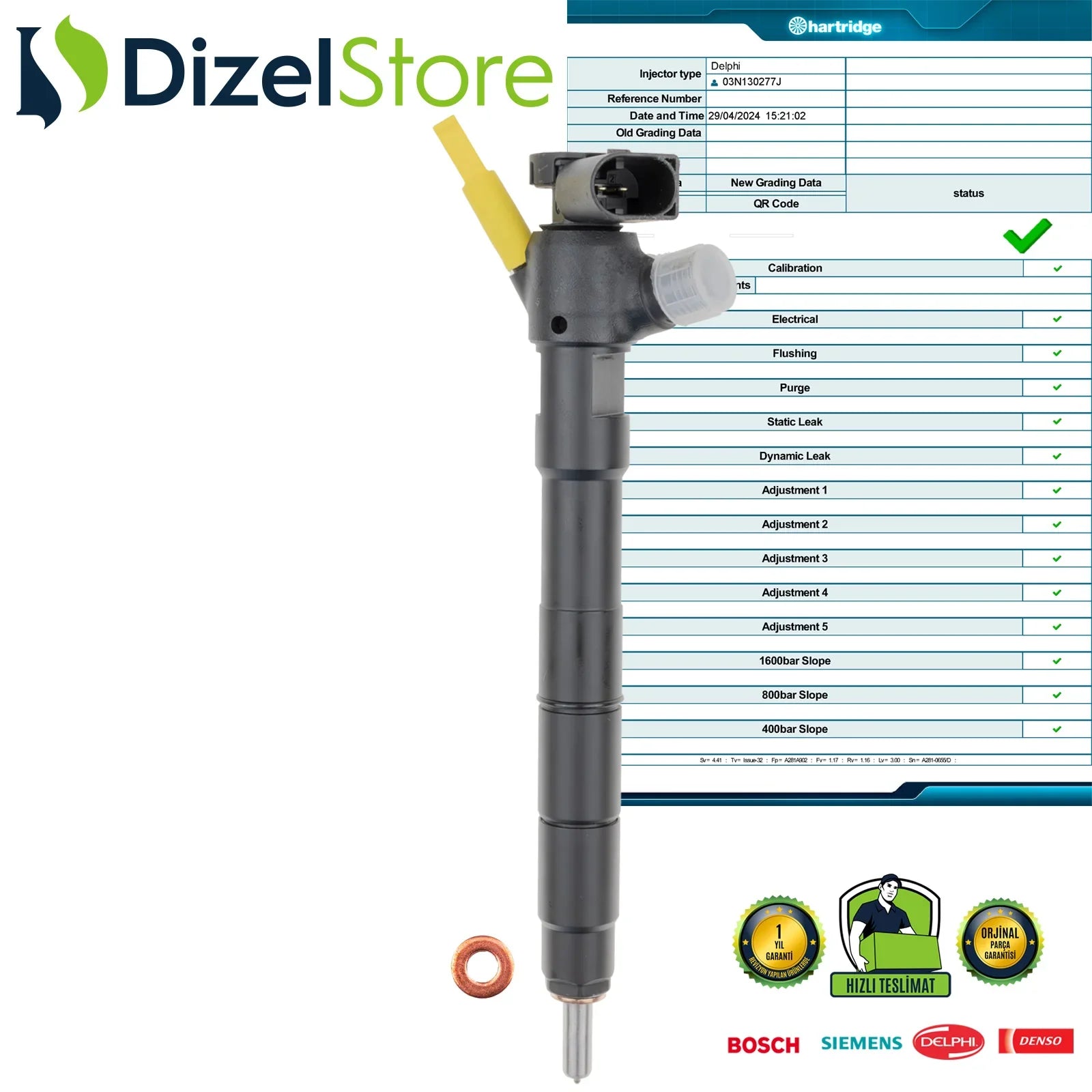 03N130277J Delphi Enjektör Man VW California Crafter 2.0 TDI 28565339 - Dizel Store