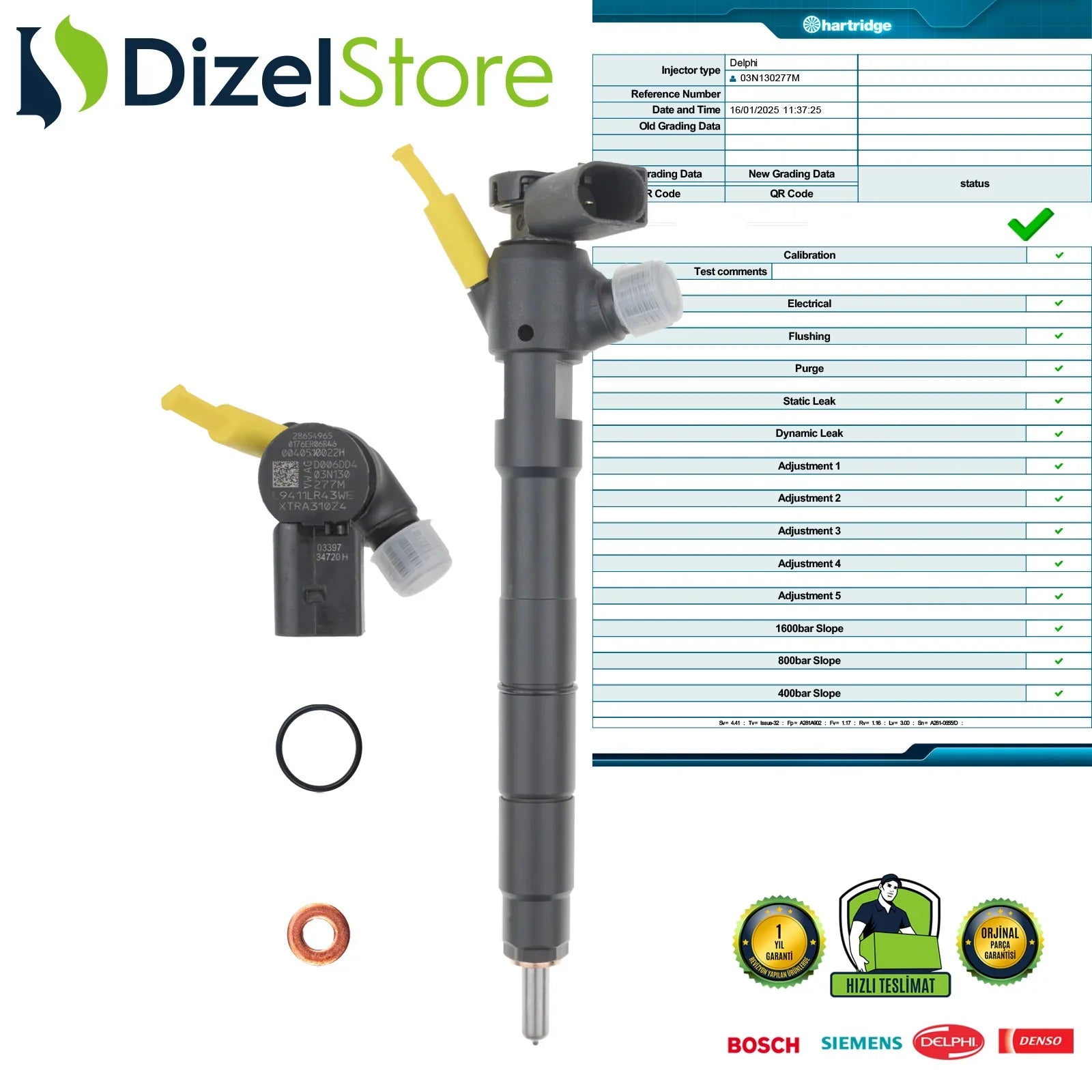 03N130277M Delphi Enjektör Man VW Crafter Multivan Transporter 2.0 TDI 28654965 - Dizel Store