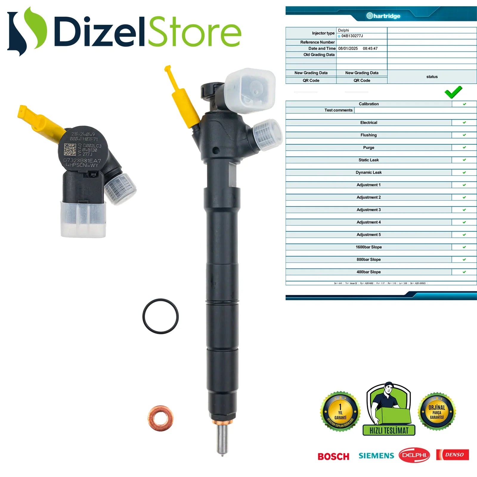 04B130277J Delphi Enjektör Audi Seat Skoda VW Polo 1.4 TDI 28424049 - Dizel Store