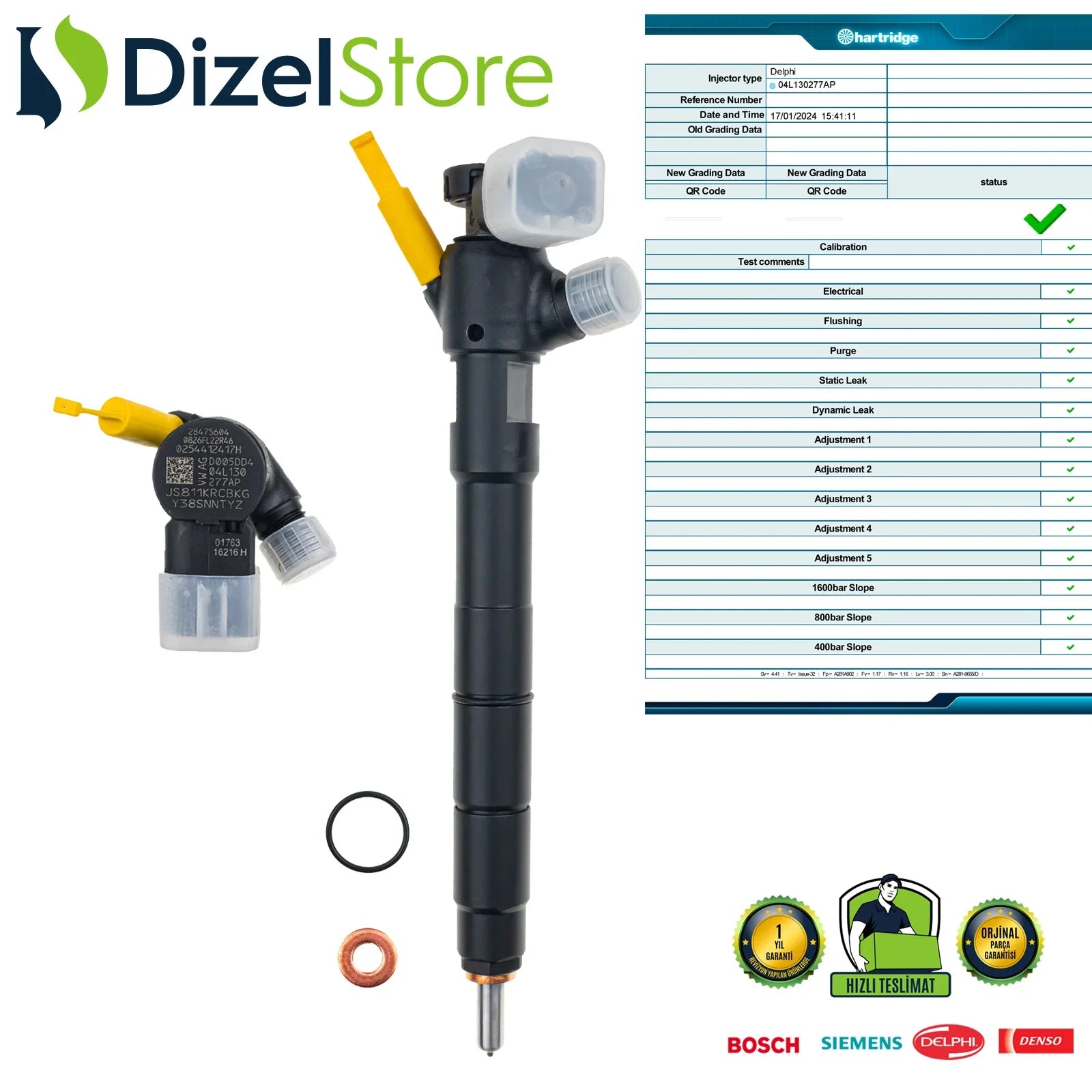04L130277AP Delphi Enjektör VW California Crafter 2.0 TDI 28565337 - Dizel Store