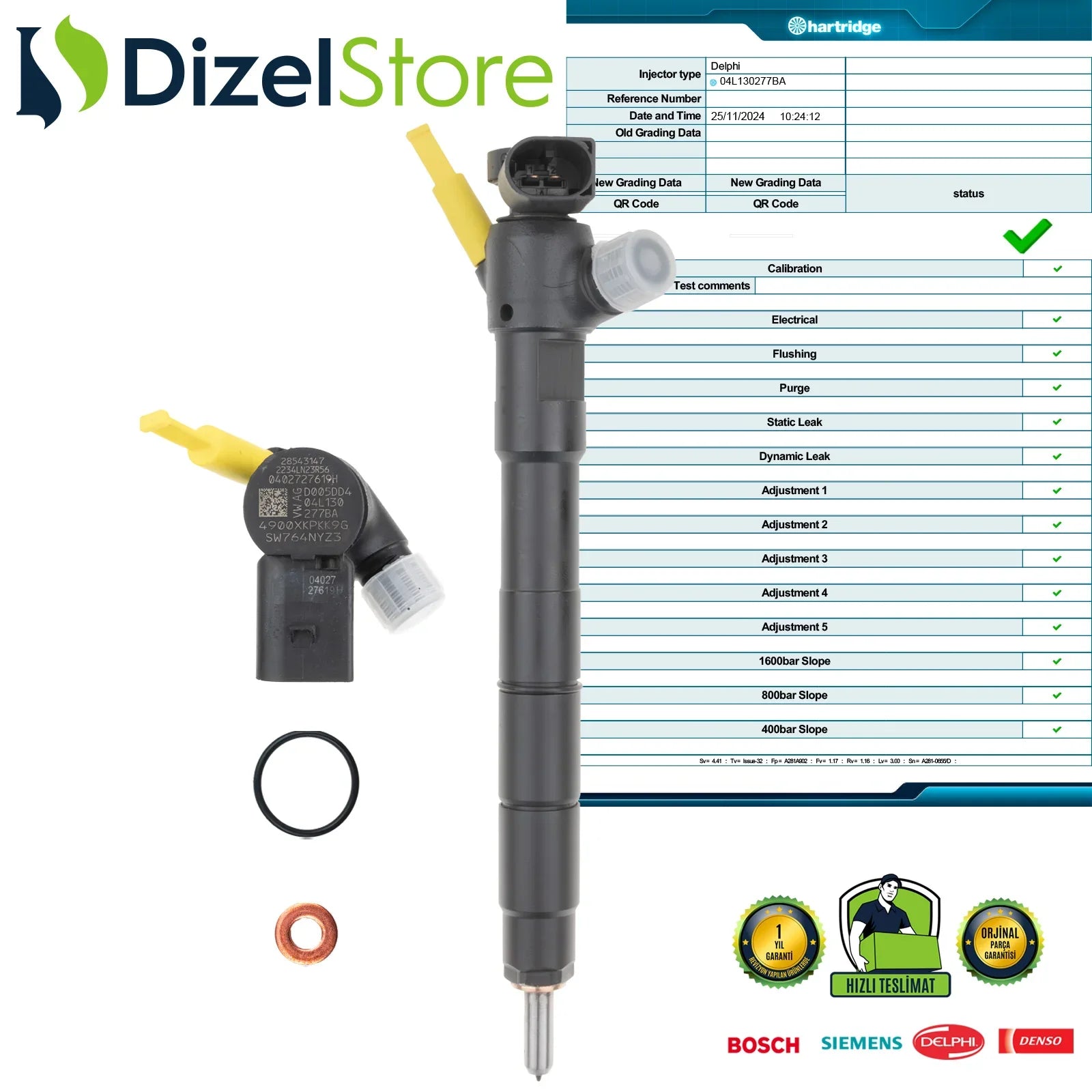 04L130277BA Delphi Enjektör VW California T6 Multivan Transporter T6 2.0 TDI 28543147 - Dizel Store
