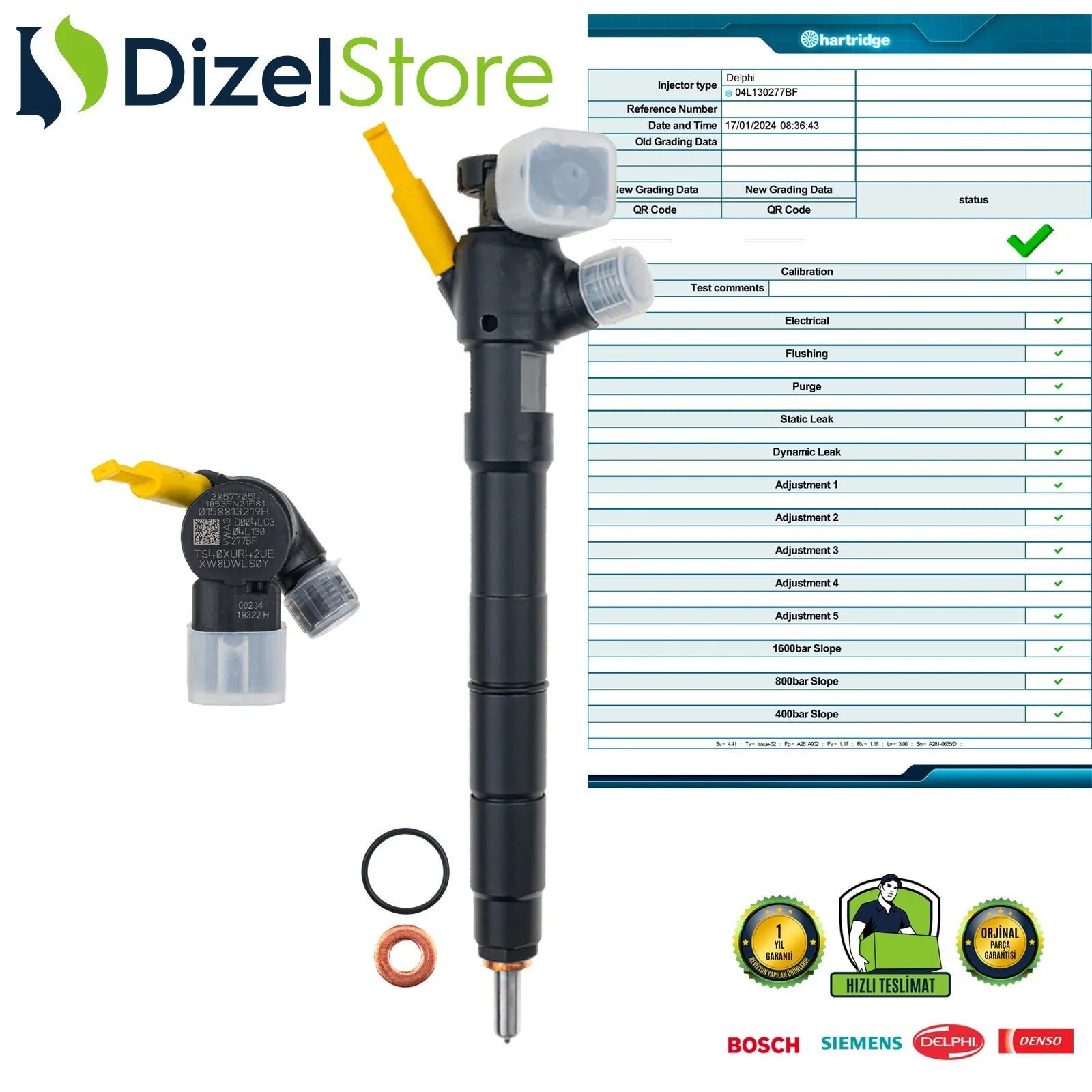 04L130277BF Delphi Enjektör Audi Seat Skoda VW Golf 1.6 TDI 28577054 - Dizel Store