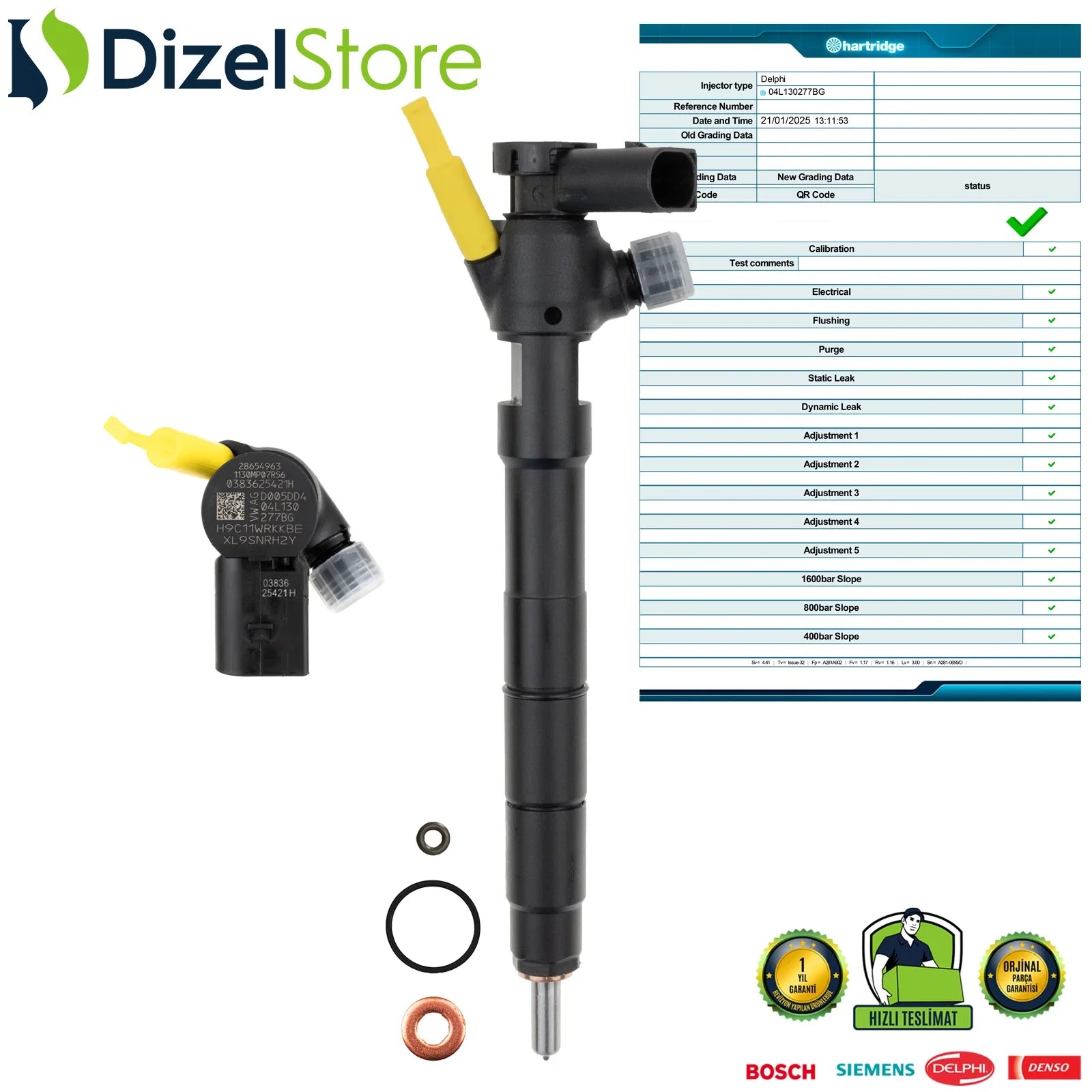 04L130277BG Delphi Enjektör Man TGE VW Crafter 2.0 TDI 28654963 - Dizel Store