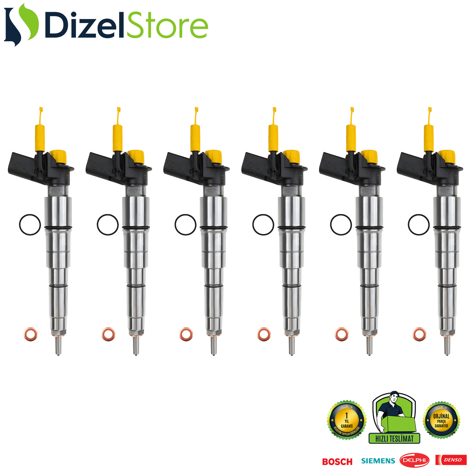 6X BMW 3.0 PİEZO ENEJEKTÖR 0445115077 0445115050