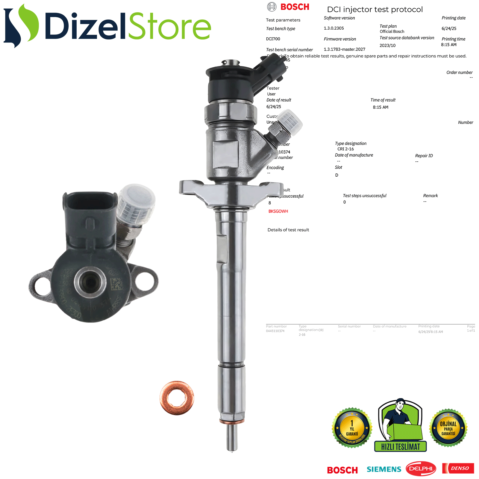 KİA SPORTAGE 2.0 CRDi BOSCH 338002F300 0445110374