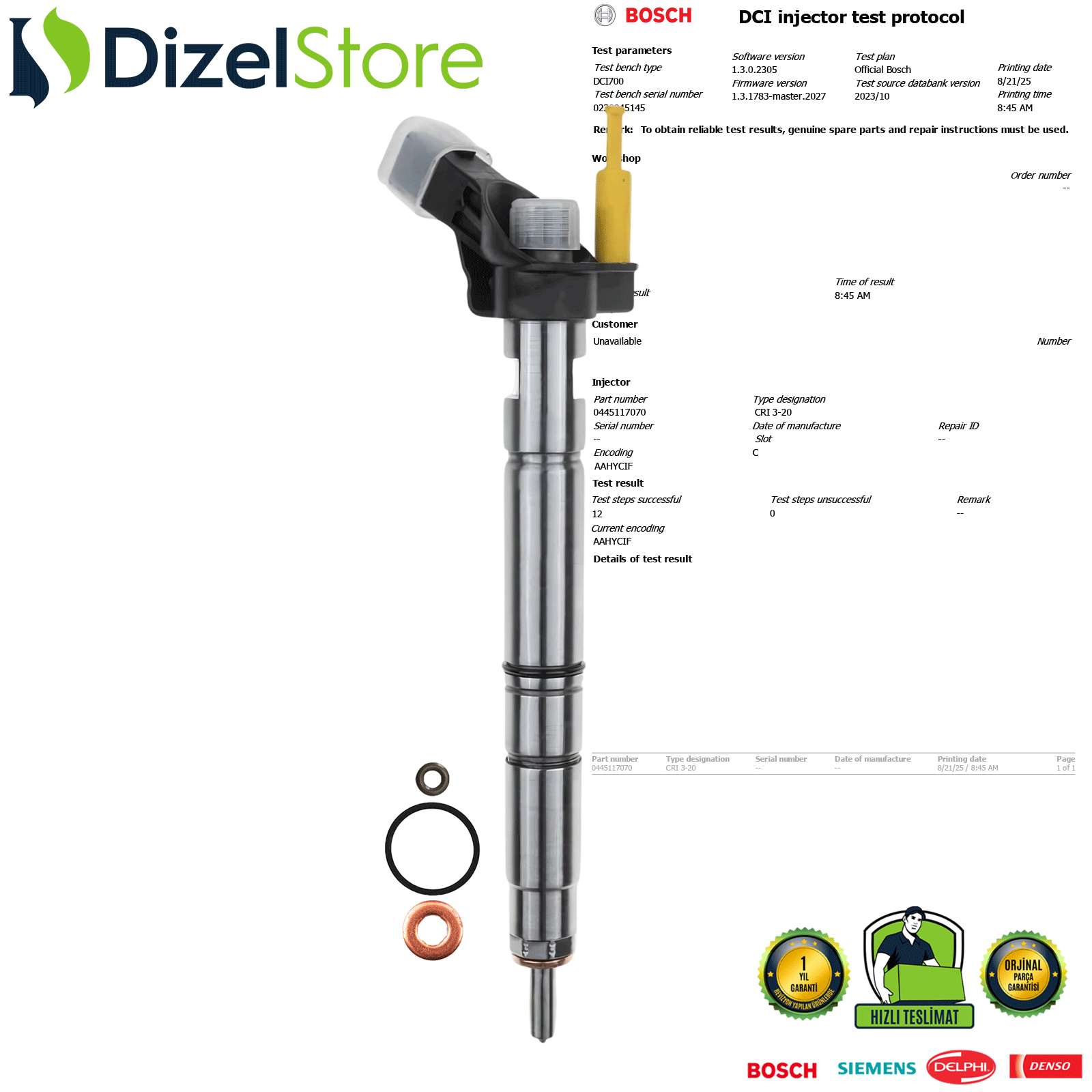 AUDİ A6 PORSCHE PANAMERA 3.0 DİZEL 0445117070 059130277CK