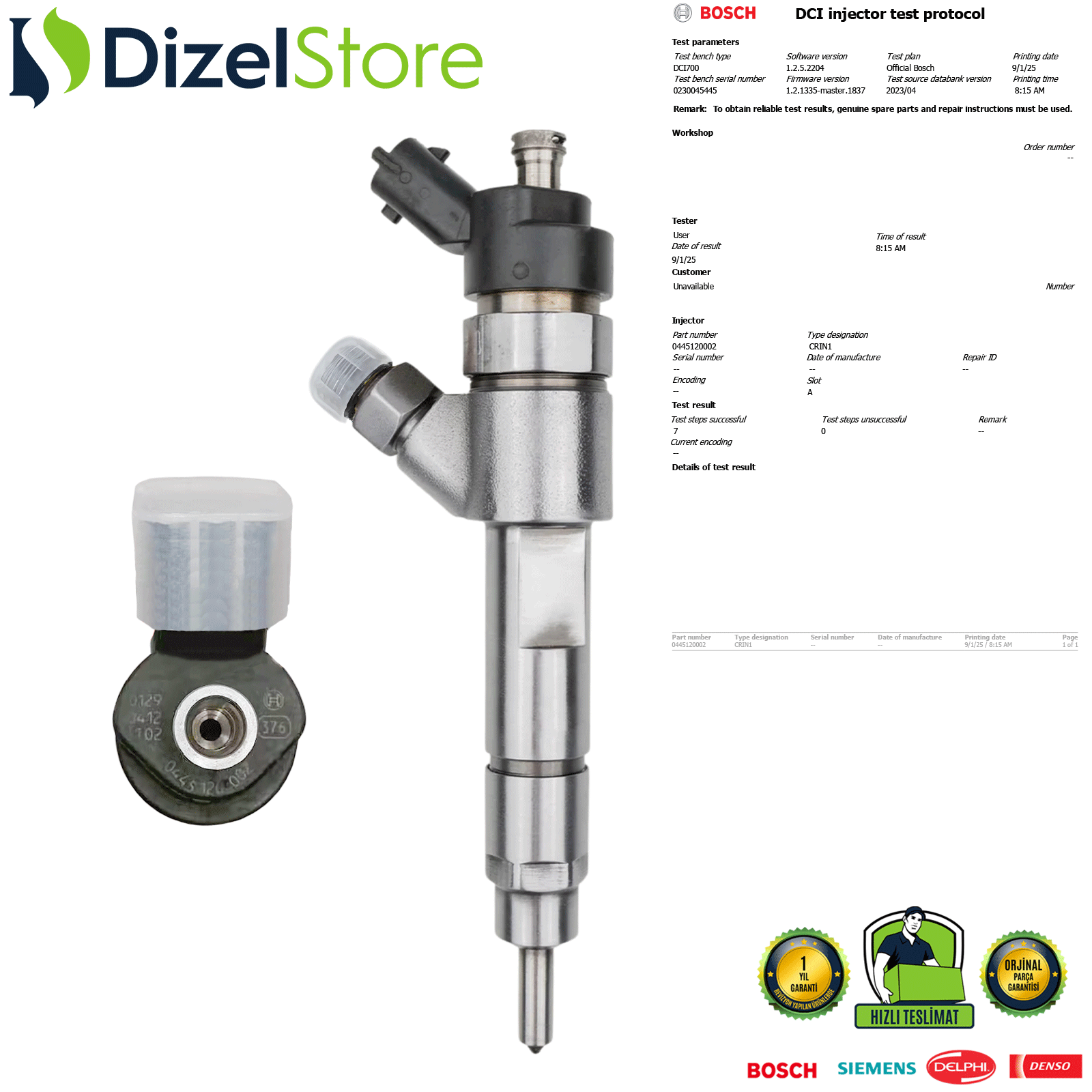 DUCATO JUMPER 2.8 DİZEL BOCSH 0445120002 198081