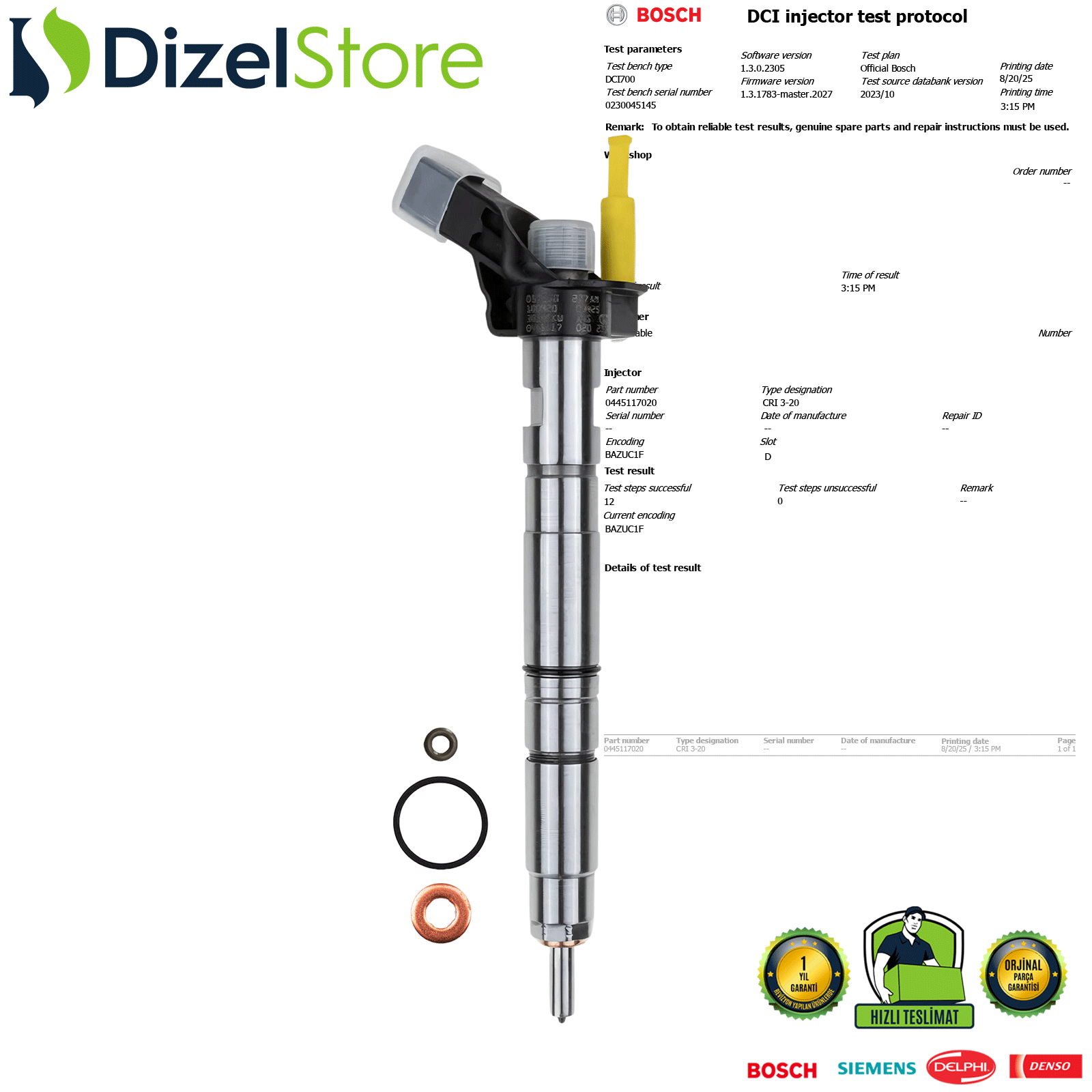 AUDİ A8 PORSCHE CAYENNE 92A 4.2 TDI 0445117020 0986435412