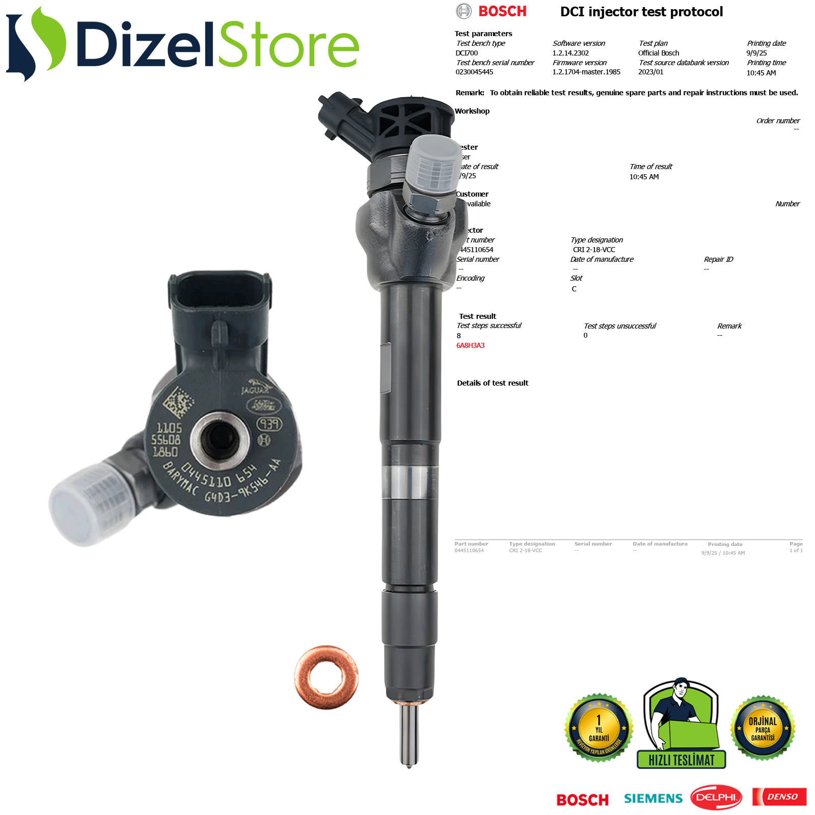 4X RANGE ROVER 2.0 EURO 6 0445110654 G4D39K546AA