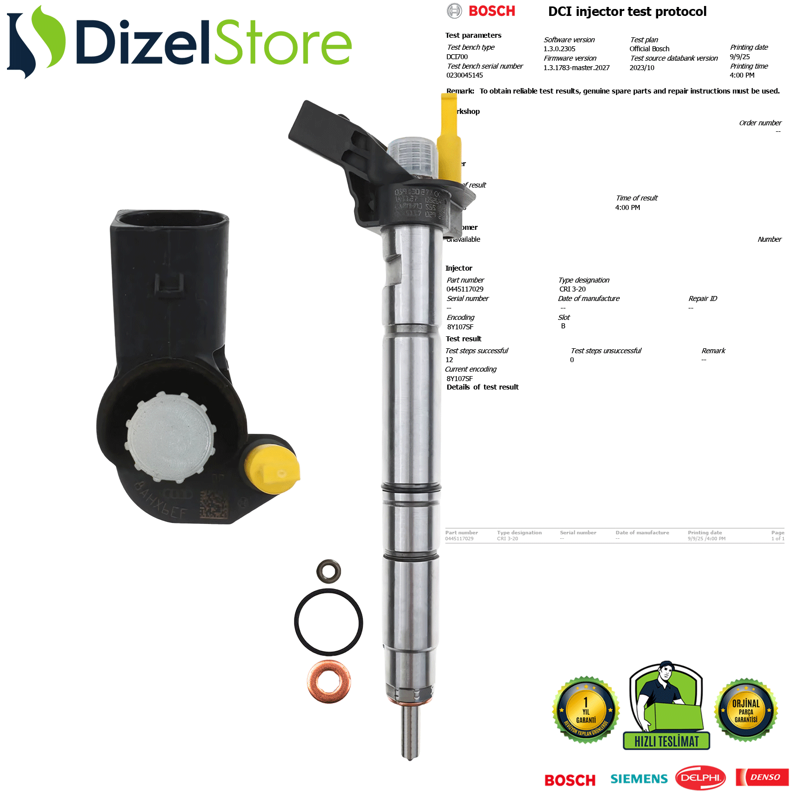 AUDİ VW PORSCHE 3.0 TDI 0445117029 059130277CK