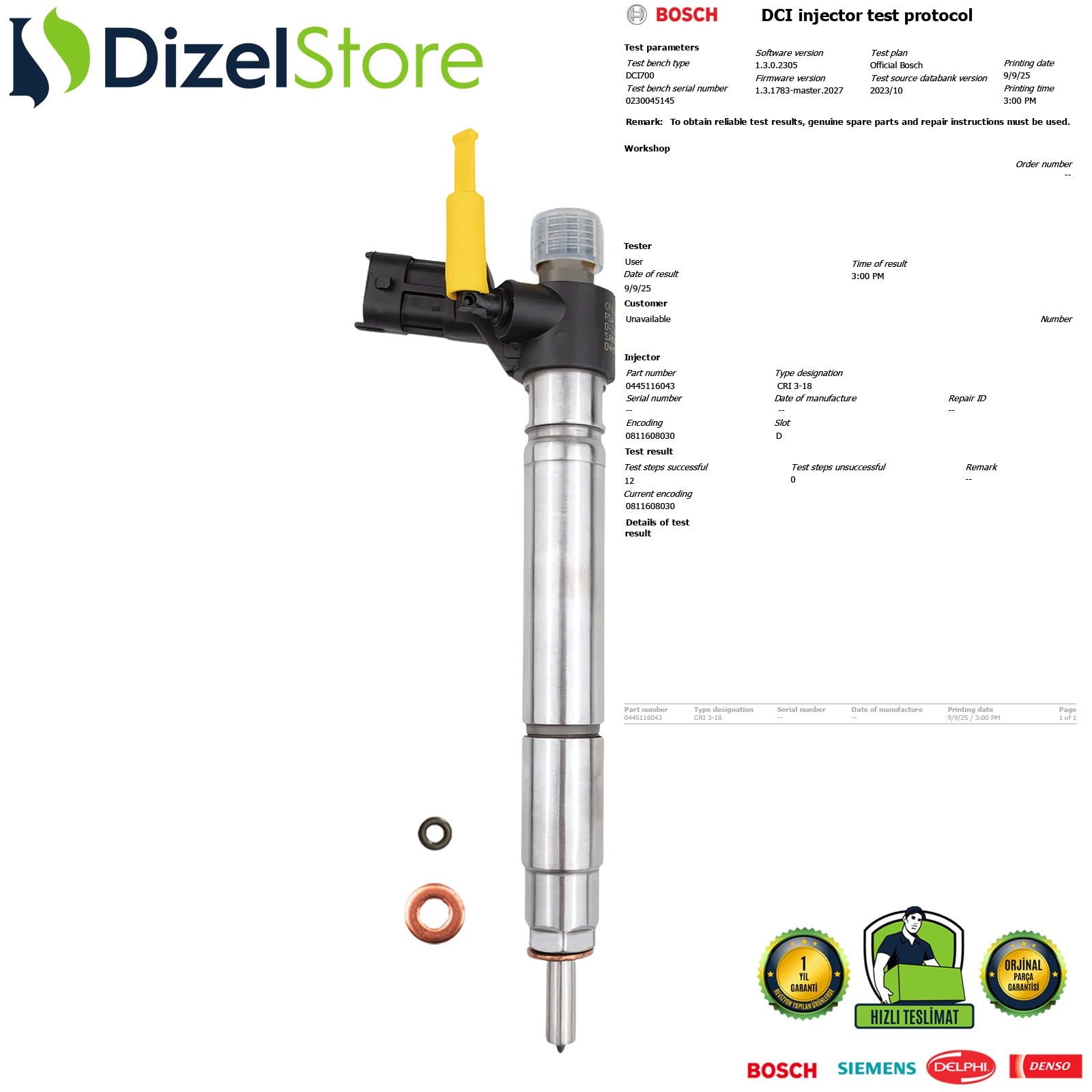 LAND ROVER FREELANDER 2 2.2 0445116043 9687454480