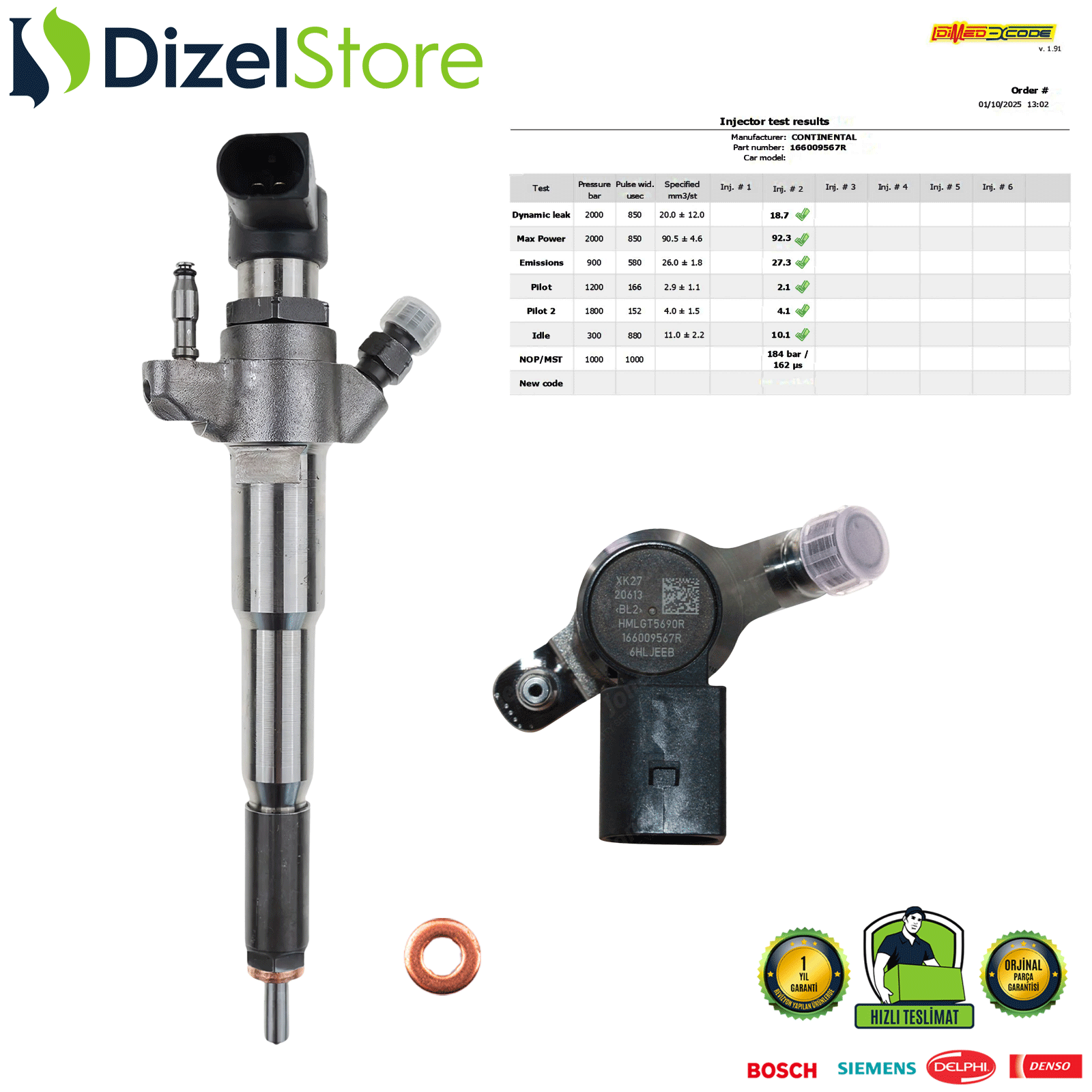 RENAULT MASTER III 2.3 CDTI SIEMENS 166090273R 166009567R