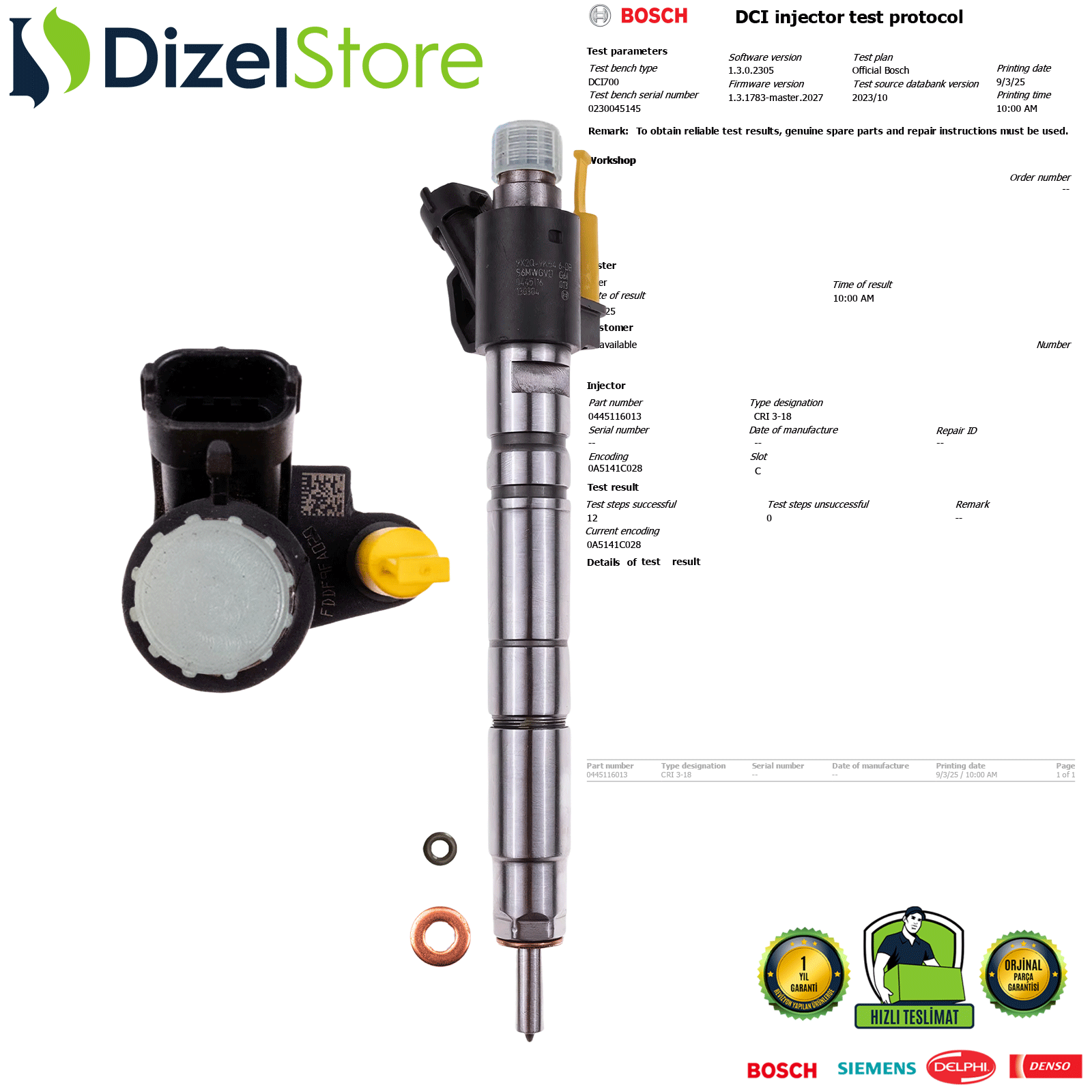 Land Rover Discovery / Ranger Rover 3.0 D 9X2Q9K546DB 0445116013