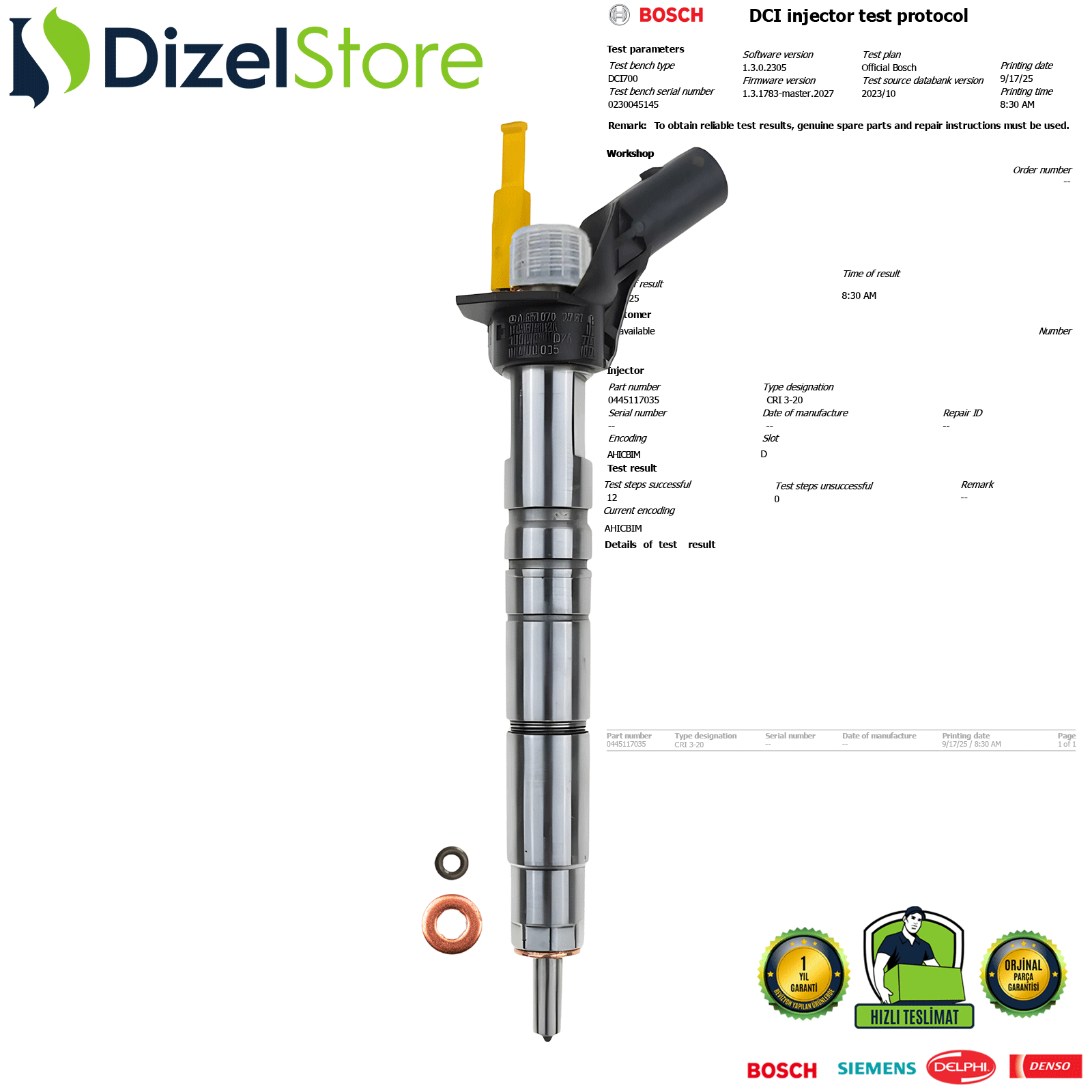 0445117035 Mercedes-Benz SLC250 A6510702987