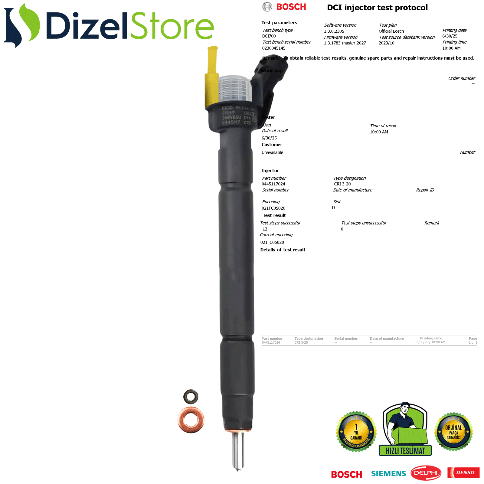 FORD 6.7L, F SERİSİ KAMYONETLER 0986435415 0445117024