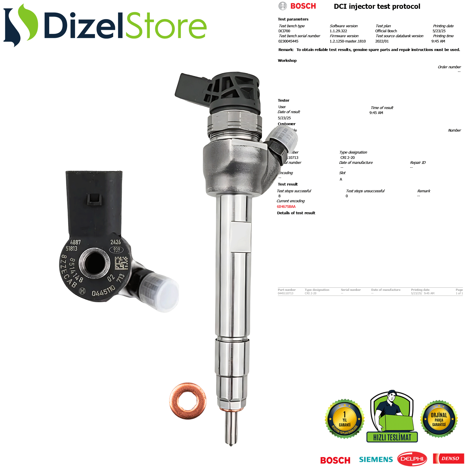 OPEL INSIGNIA 2.0 CDTI 0445110713 55488616