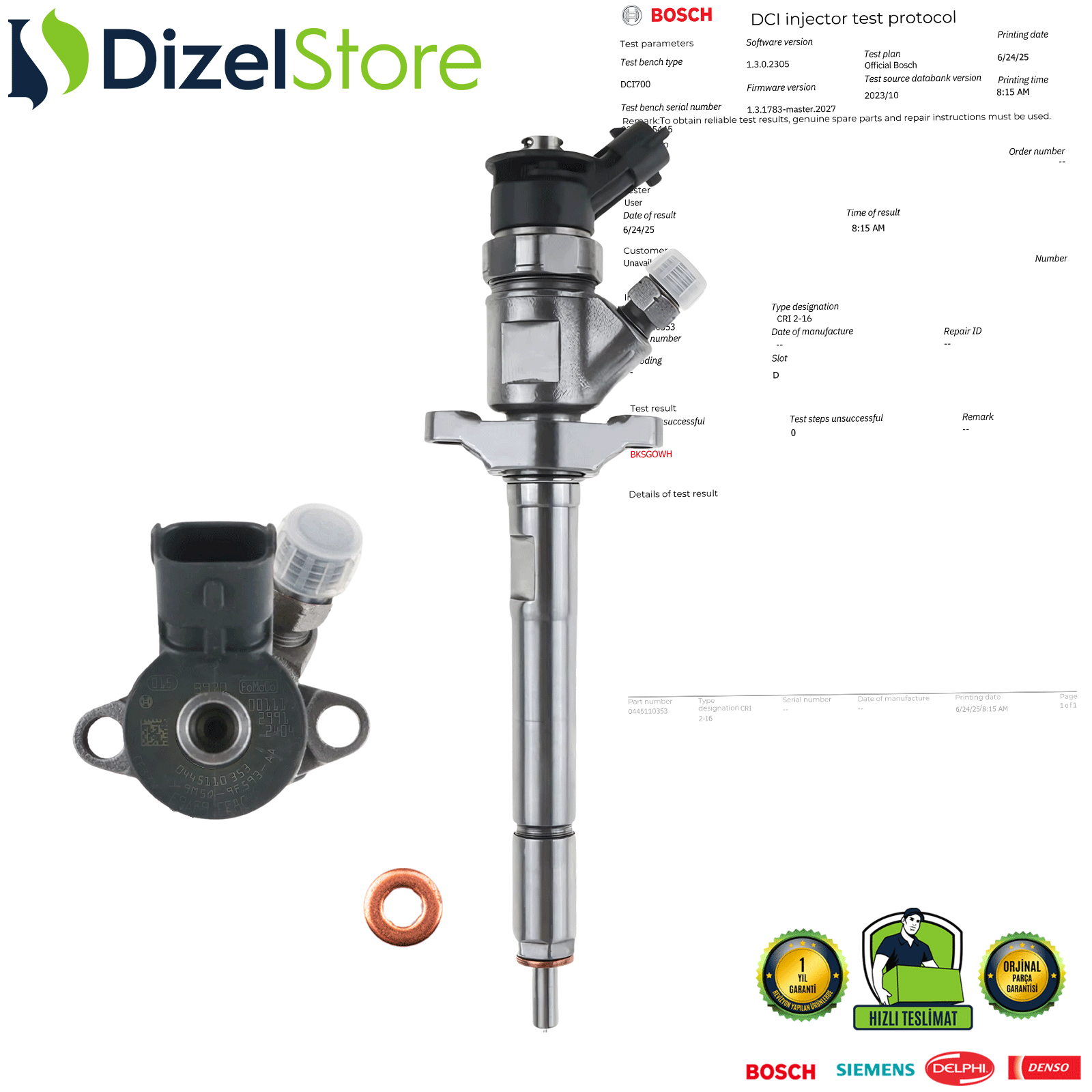 FORD FOCUS 1.6 TDCi 0445110353 9M5Q9F593AA