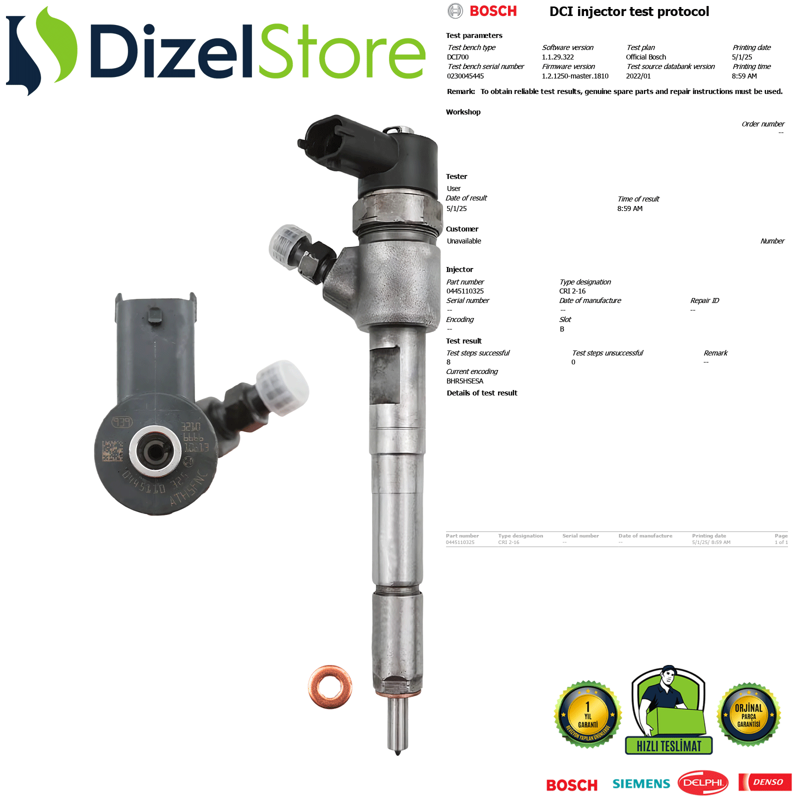 ASTRA J/CORSA D/AVEO 0445110325 55214132 93195389