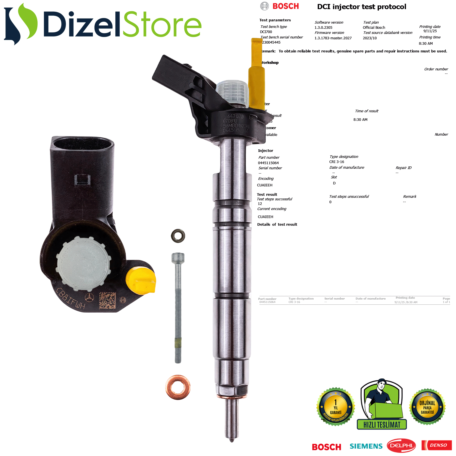 CHRYSLER JEEP MERCEDES-BENZ 3.0 DİZEL A6420701387 0445115027