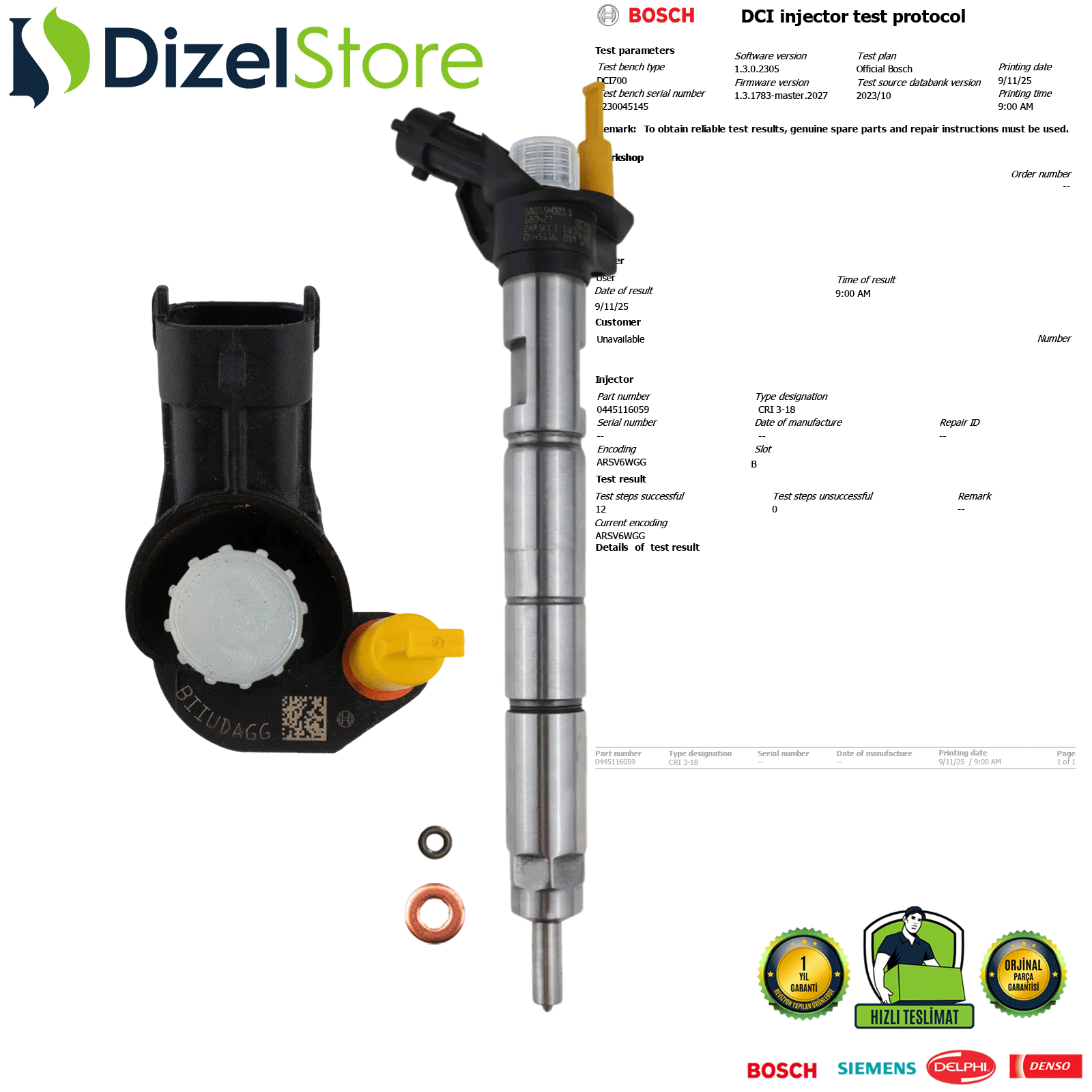 İVECO DAİLY 3.0 D FIAT CITROEN PEUGEOT 0445116059 5801540211