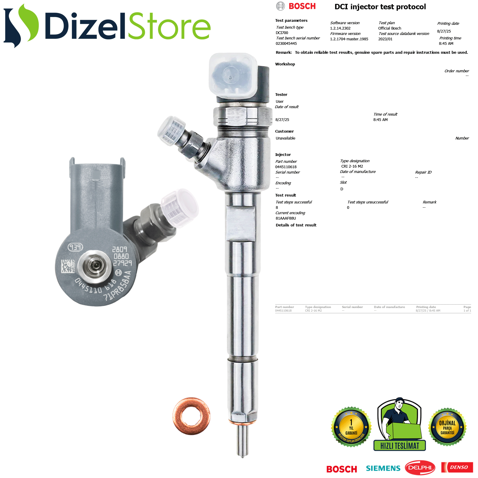 OPEL CORSA E 1.3 CDTI 0445110618 55255408