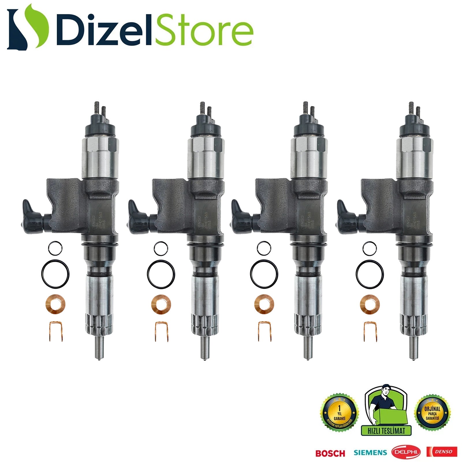 4X 095000-5340 NQR/TURKUAZ 4HK1 5.2L MOTOR EURO 3 ISUZU DENSO ENJEKTÖR