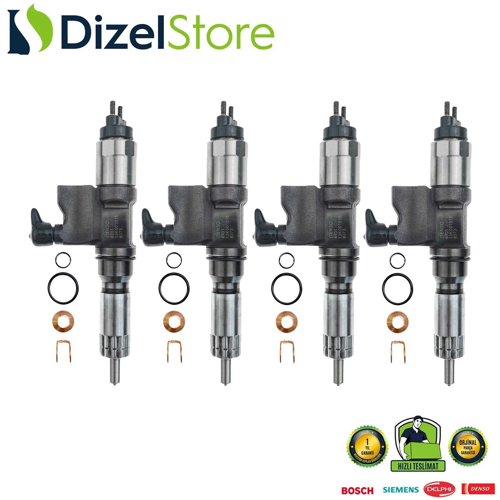4X 095000-8901 4HK1 5.2L MOTOR ISUZU DENSO ENJEKTÖR