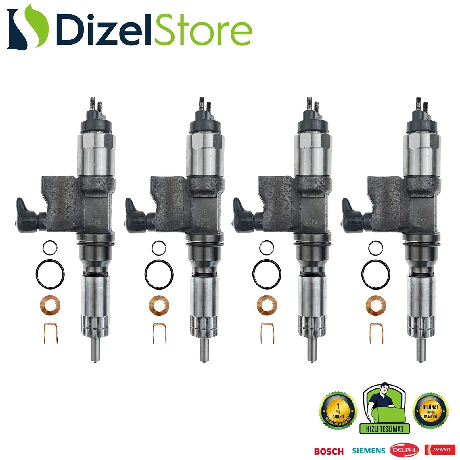 4X 095000-5471 ISUZU HITACHI/HIDROMEK/JCB 6HK1 7.8 L MOTOR DENSO ENJEKTÖR