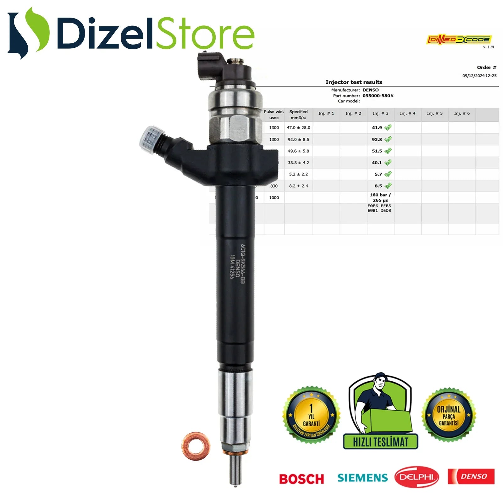 6C1Q-9K546-BB Denso Enjektör Ford Transit Land Rover Defender 2.4 - Dizel Store