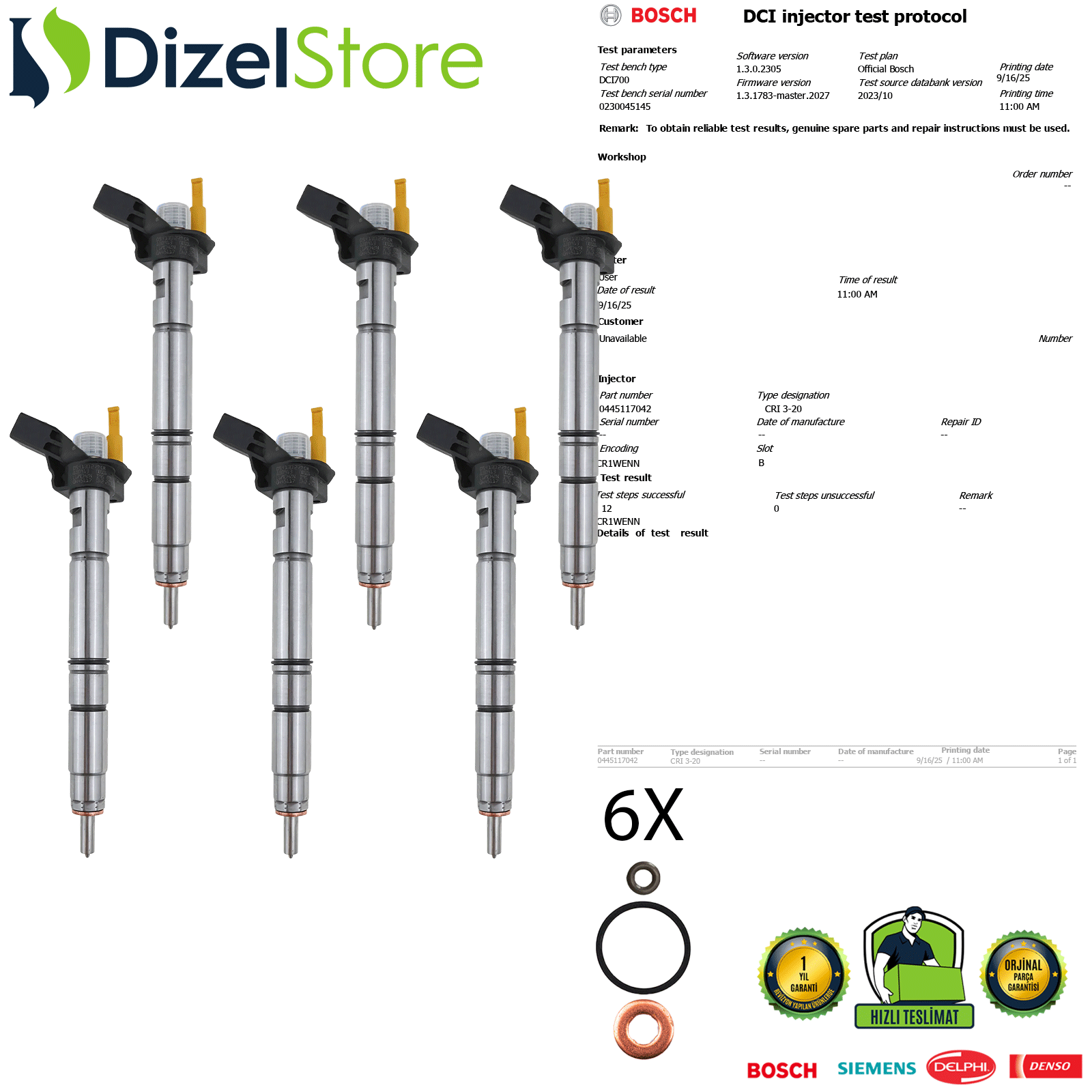 6X AUDİ A5 3.0 TDI 0445117042 059130277CR