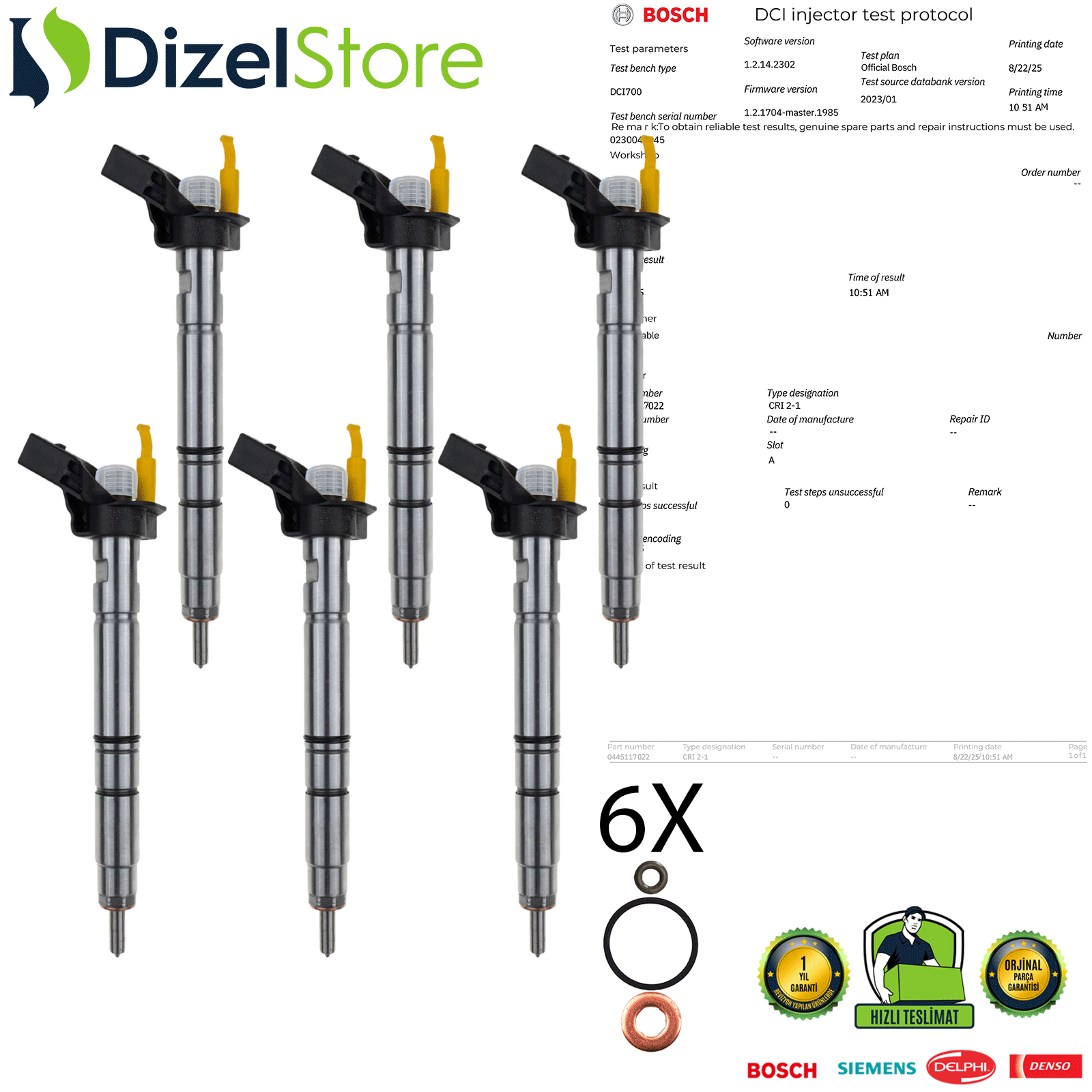 6X AUDİ Q7-PORSCHE CAYENNE-VW TOUAREG 3.0 TDİ 0445117022 059130277EJ