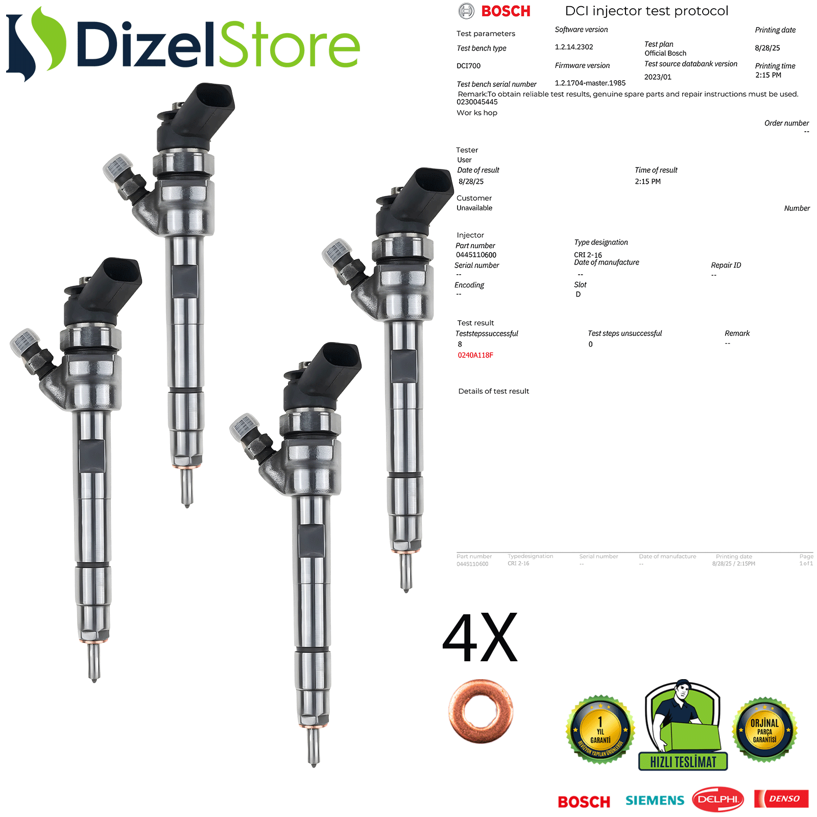 4X MINI COOPER BMW E81 116 d 0445110600 13 53 8 506 902