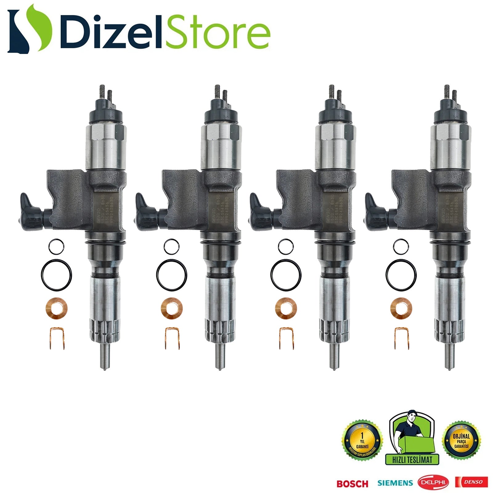 4X ISUZU 295050-1520/1521/8631 6HK1 - 4HK1 7.8L MOTOR DENSO ENJEKTÖR