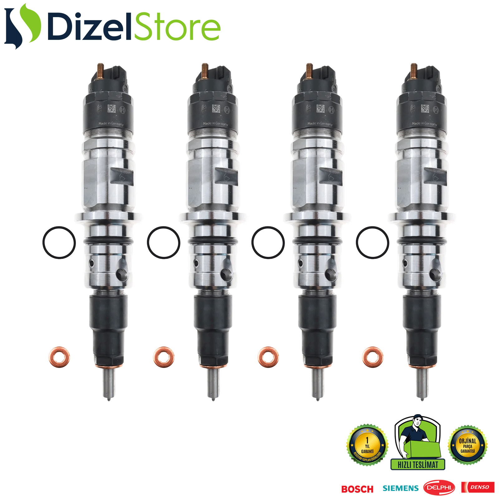 4X CUMMİNS MOTOR 4.4L FORD TEMSA ENJEKTÖR 0445120161 BH1X9K526CA