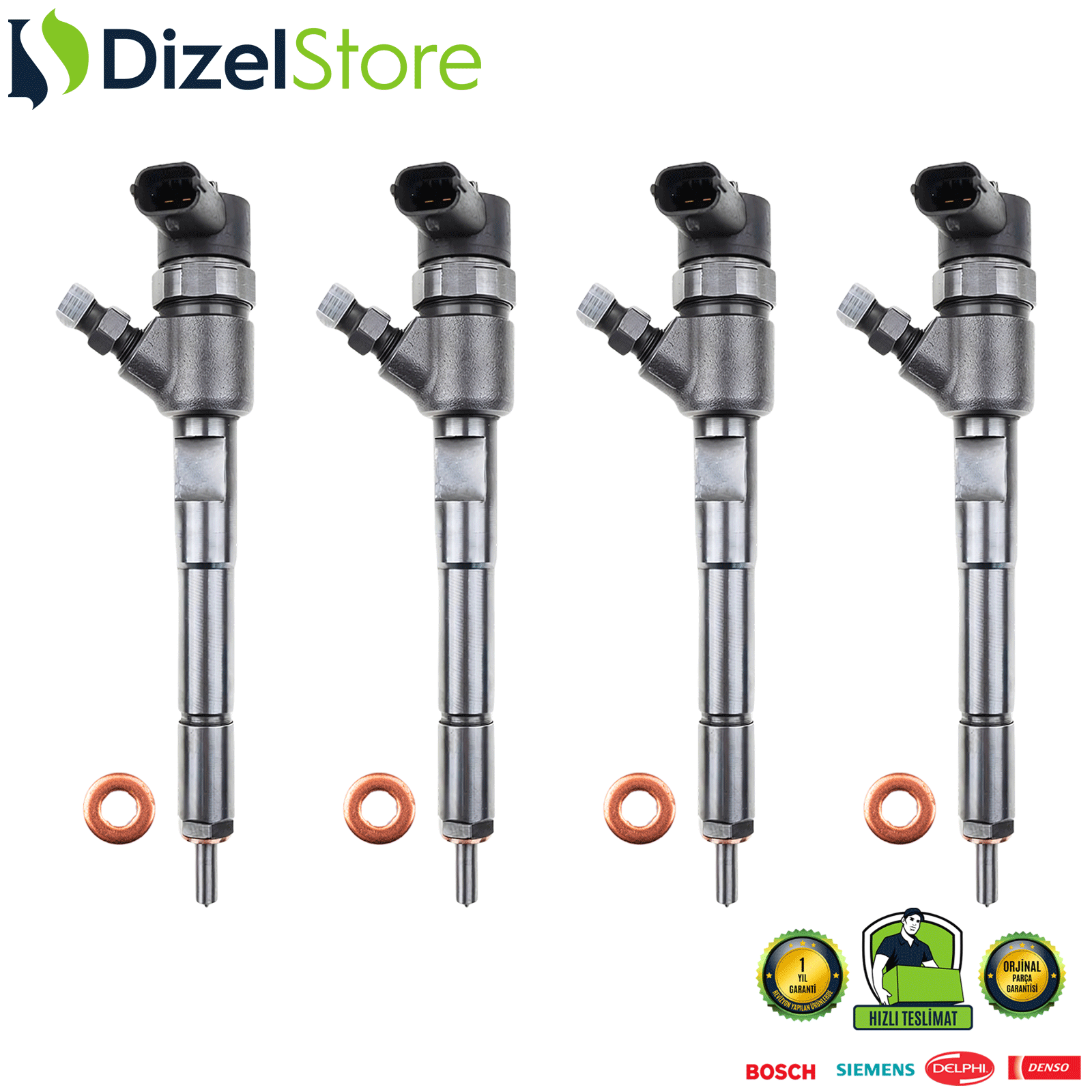 4X SUZUKI SWIFT IV 1.3 DDiS BOSCH ENJEKTÖR 0445110398 15710-68L00