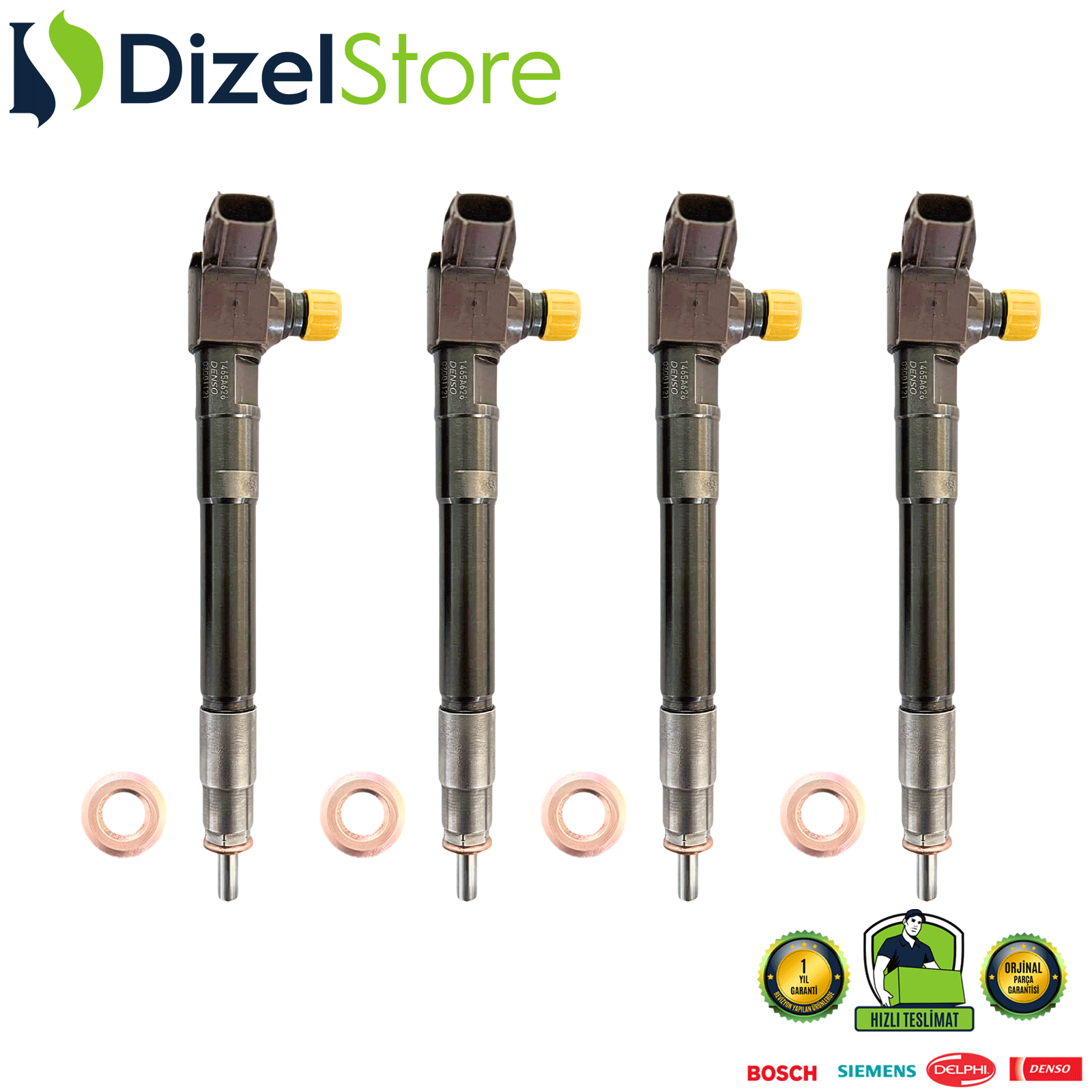 4X 1465A626 Mitsubishi L200 2.2 Dizel Euro 6 Enjektör Denso 295700-1100