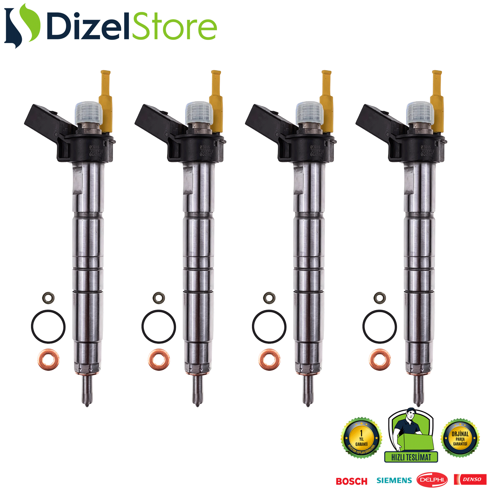 4X BMW 123d 535d 740d BOSCH PİEZO 0445117017 13537805430