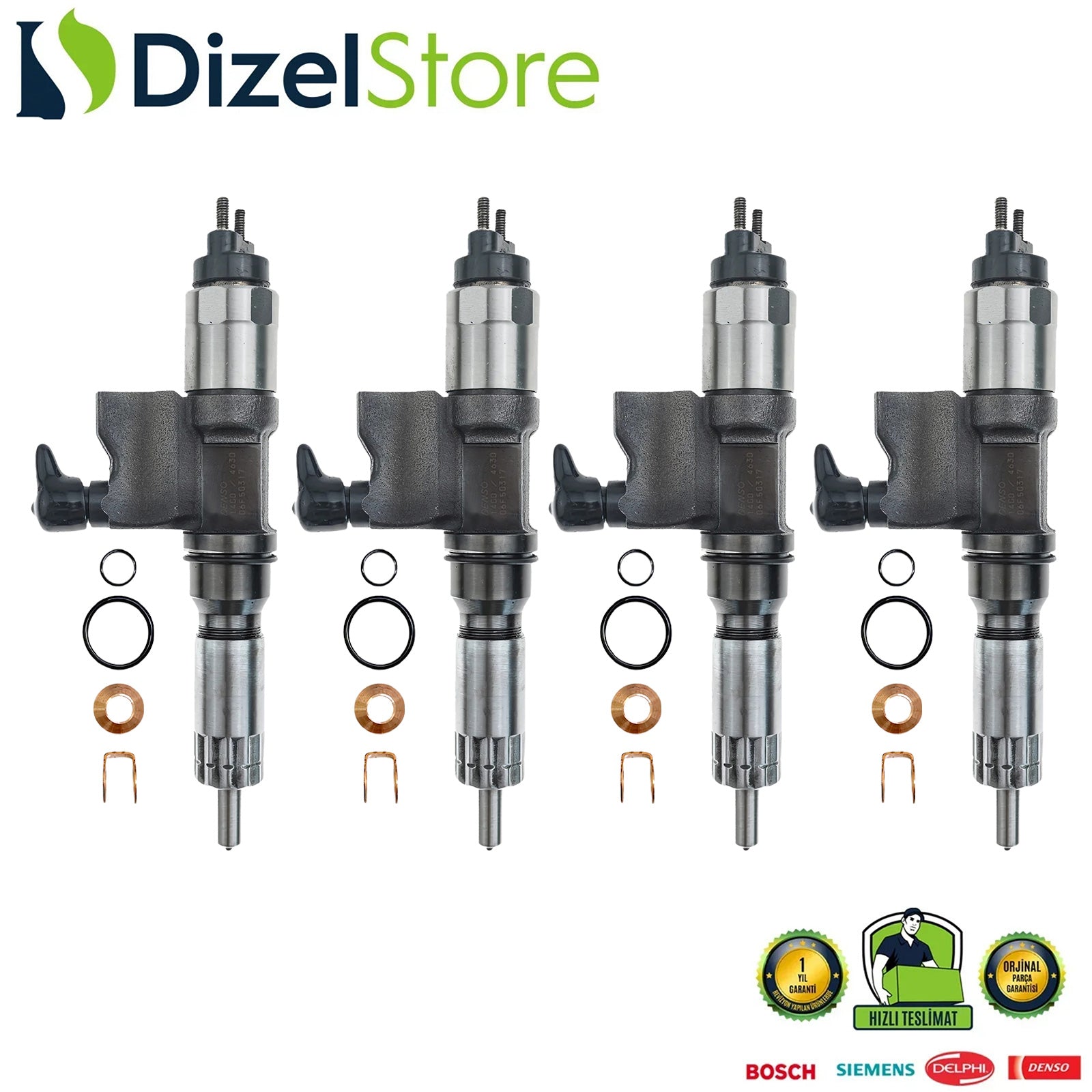 4X 295050-1400 DENSO NEW HOLLAND, CNH 6HK1 7.8L 1400/4630-1401/4631-1402/4632