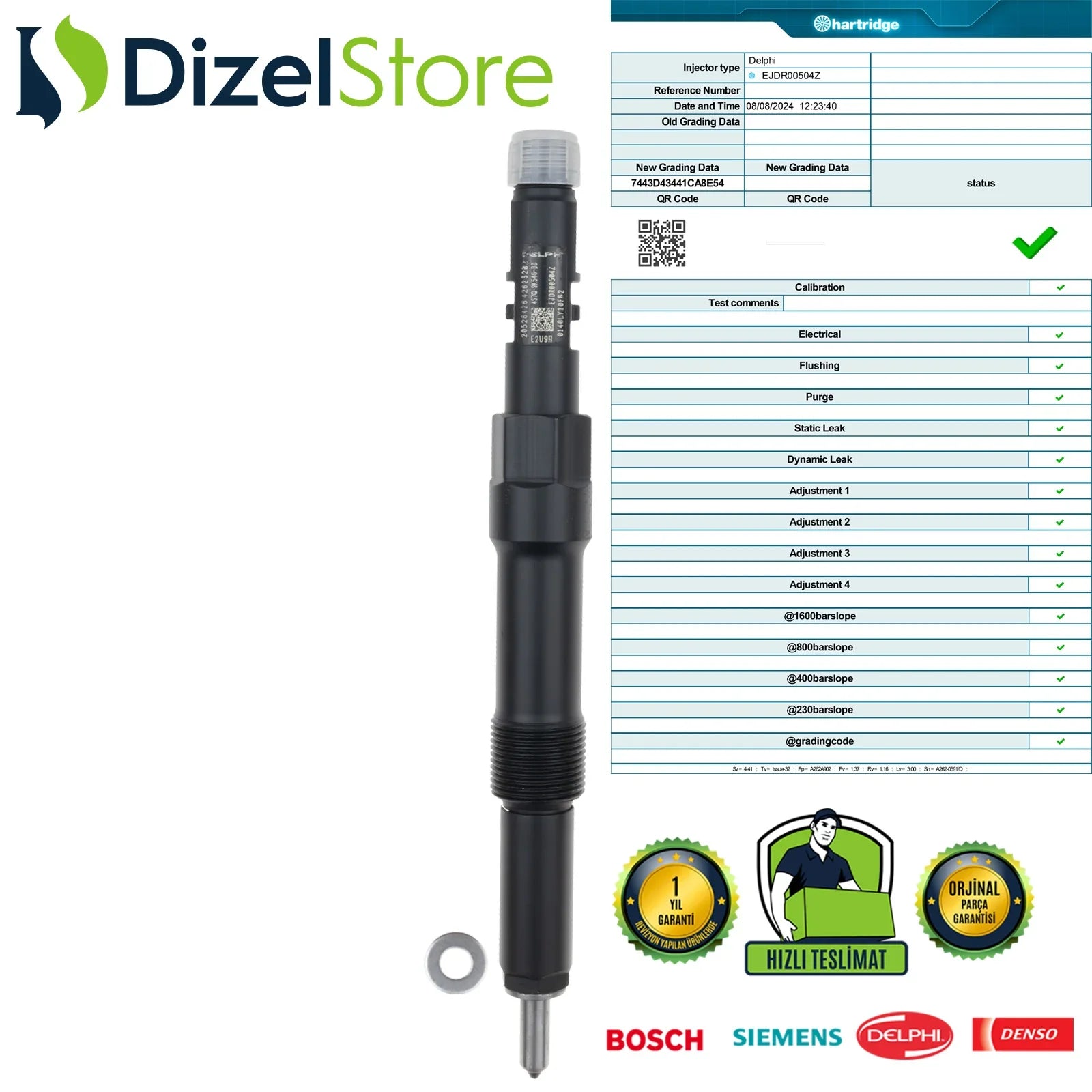 EJDR00504Z Delphi Enjektör Jaguar X-Type Ford Mondeo 2.0 TDCi 4S1Q9K546BD - Dizel Store