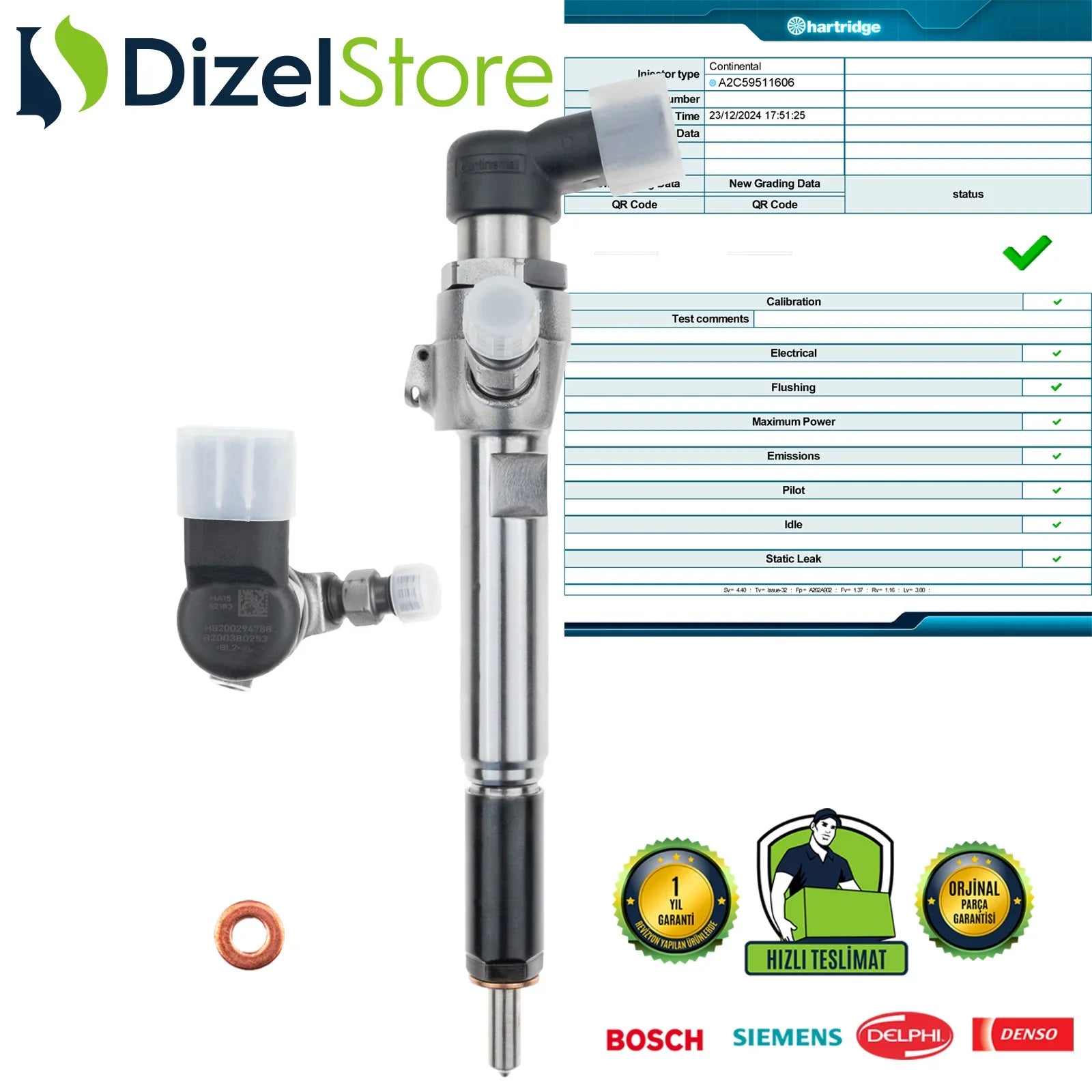 H8200294788 Siemens Enjektör Renault Clio Nissan Note Qashqai 1.5 dCi 8200380253 - Dizel Store