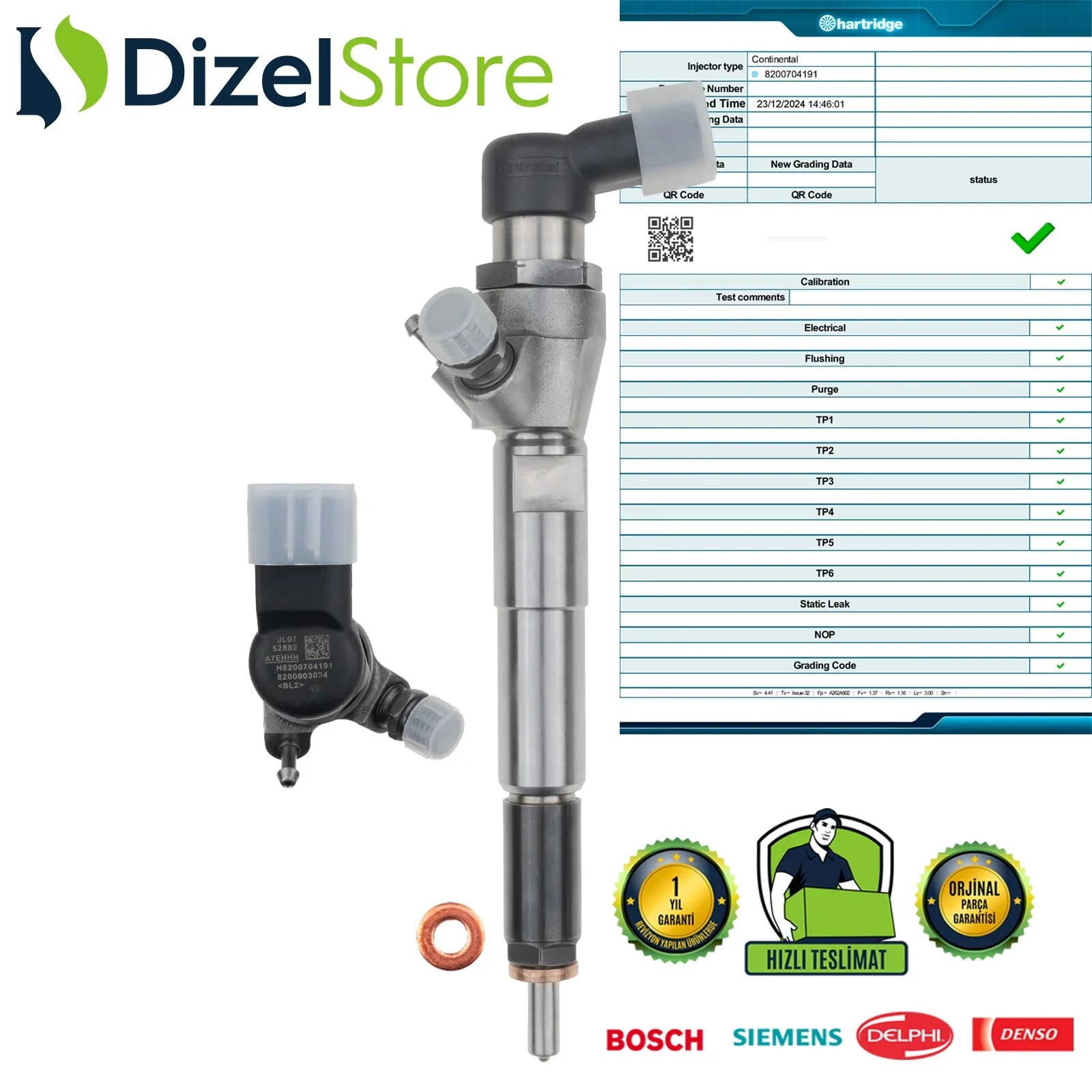 H8200704191 Enjektör Citroen Peugeot Renault Clio Nissan Dacia Duster 1.5 dCi 8200903034 - Dizel Store