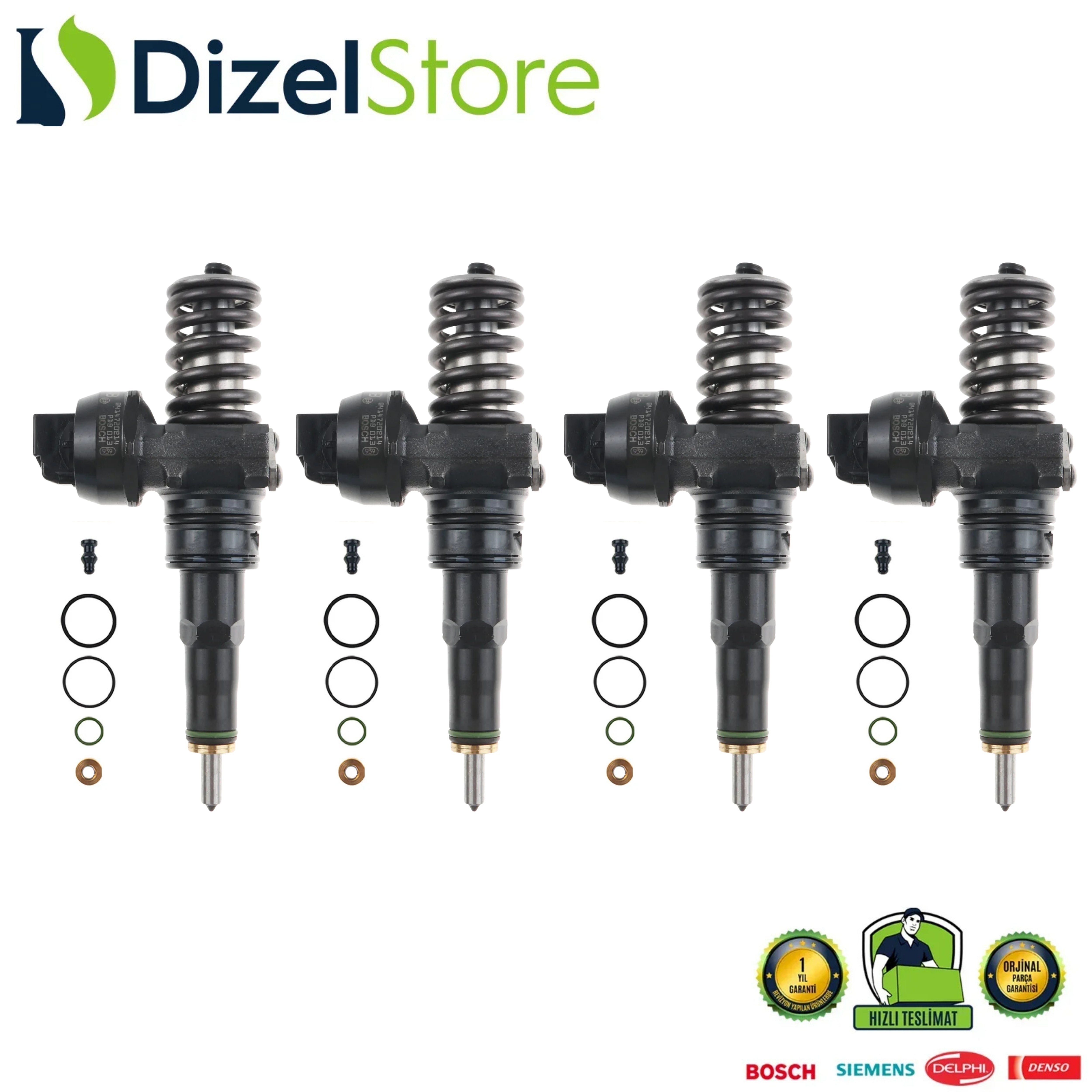4X 0414720214 VW AUDİ SEAT SKODA FORD 1.9 TDI DİZEL ENJEKTÖR 038130073BA
