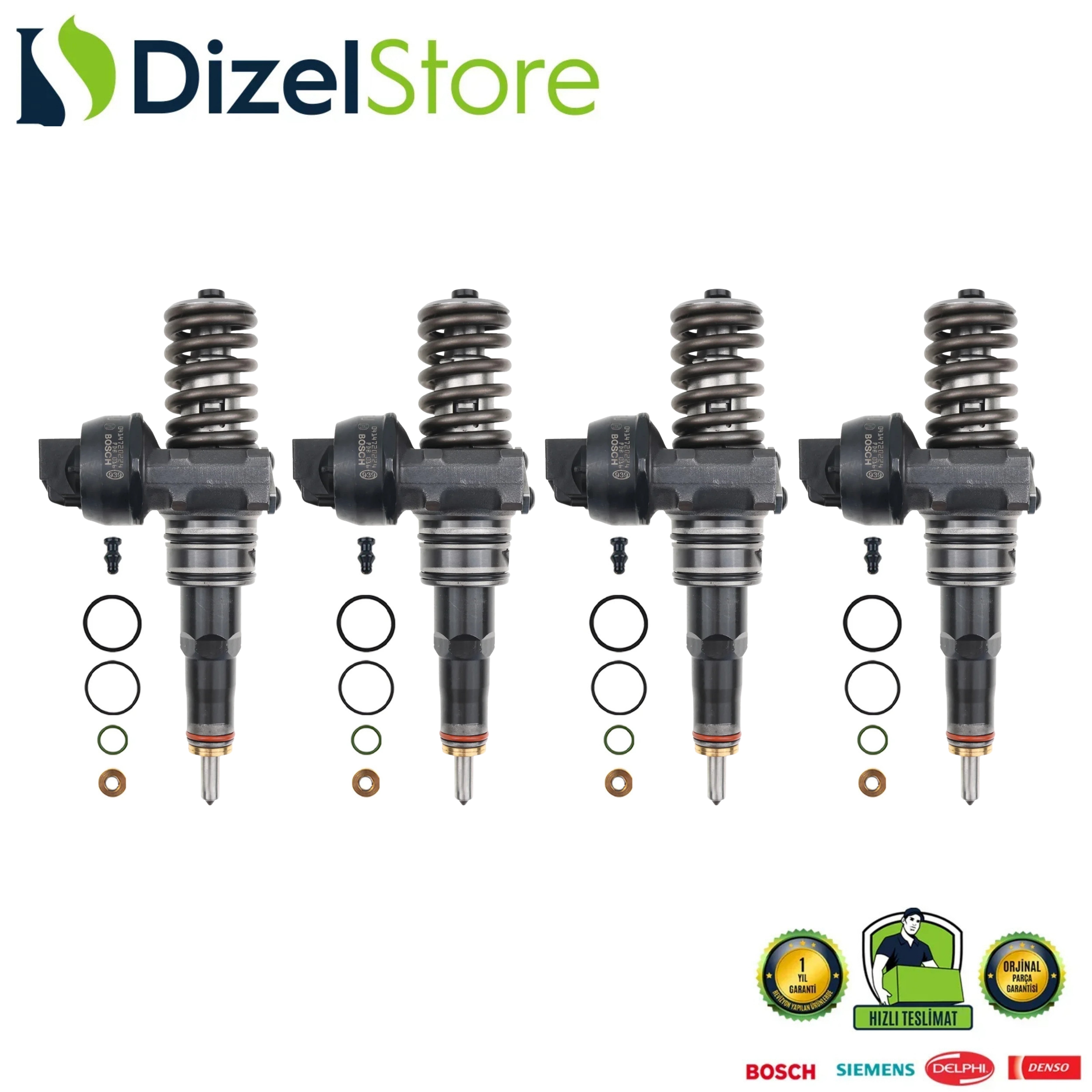 4X 0414720224 VW CADDY GOLF 5 2.0 TDI DİZEL ENJEKTÖR 038 130 073 AS