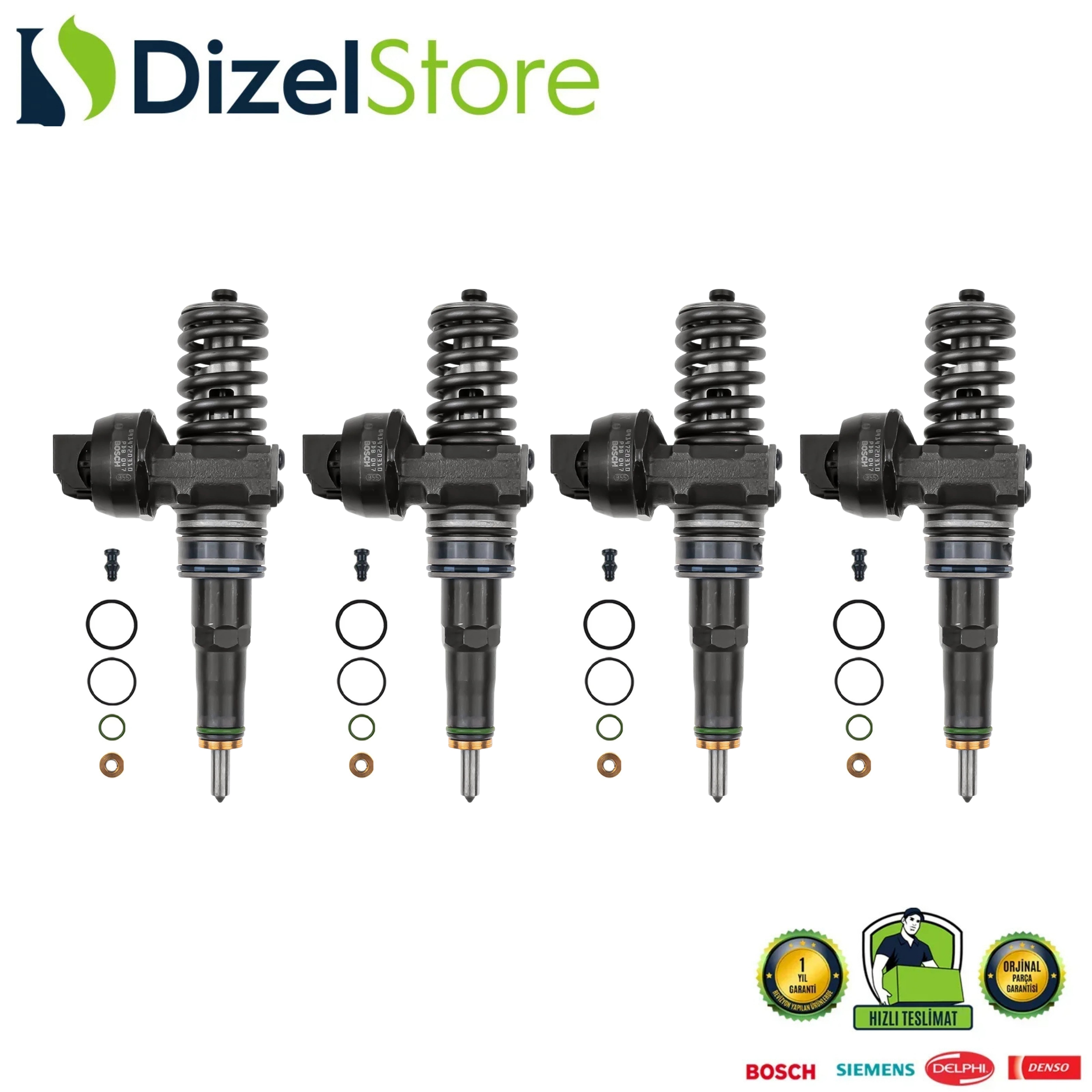 4X VW DİZEL ENJEKTÖR 2.5 TDI 0414720310 0414720360