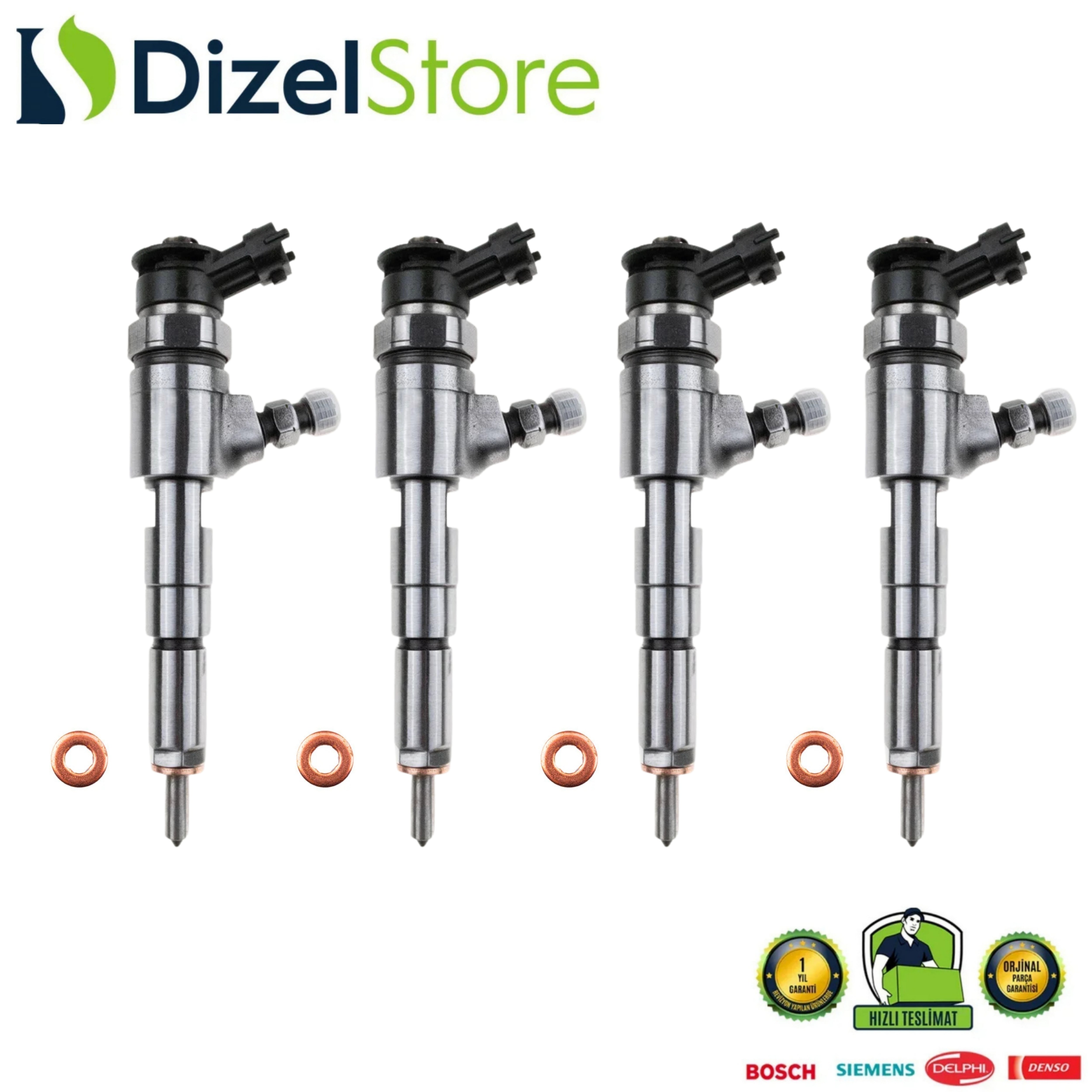 4X Peugeot 206/307 1.4 HDi Bosch Enjektör 0445110135 0986435085