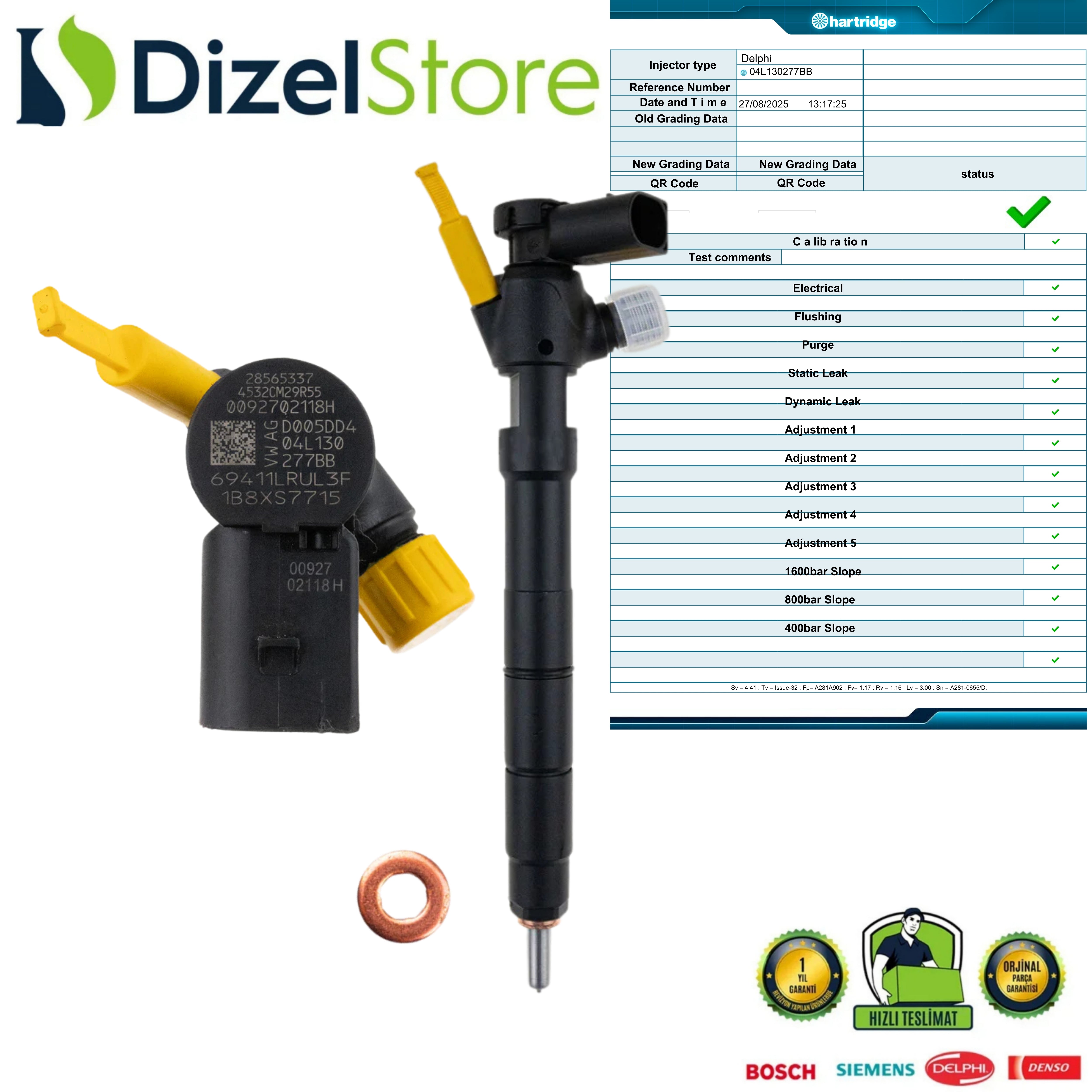 VOLKSWAGEN YENİ KASA CRAFTER TRANSPORTER 2.0 TDI ENJEKTÖR 28565337 - 04L130277BB