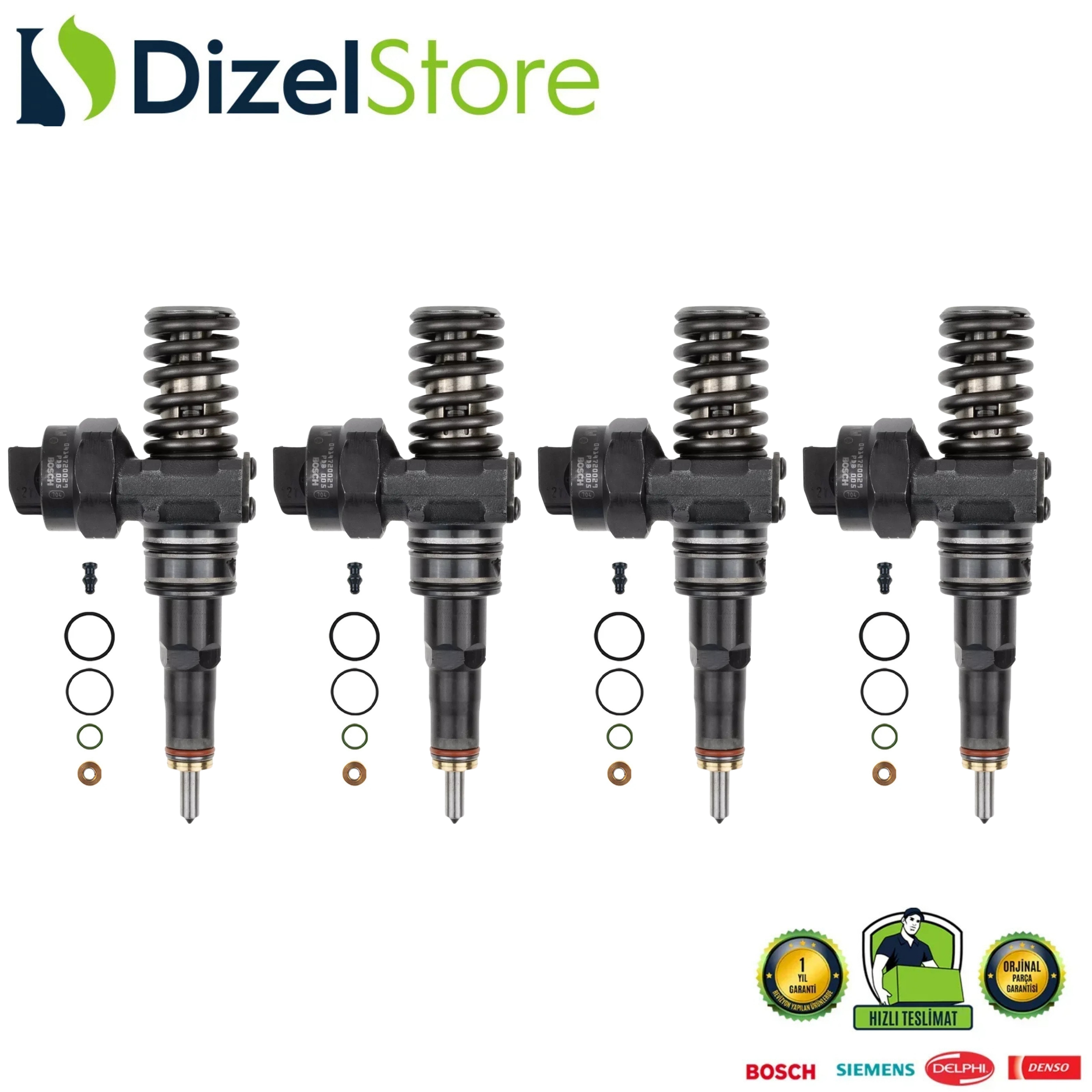 4X 0414720029 SEAT VW 1.9 TDI DİZEL ENJEKTÖR 038 130 073 AC