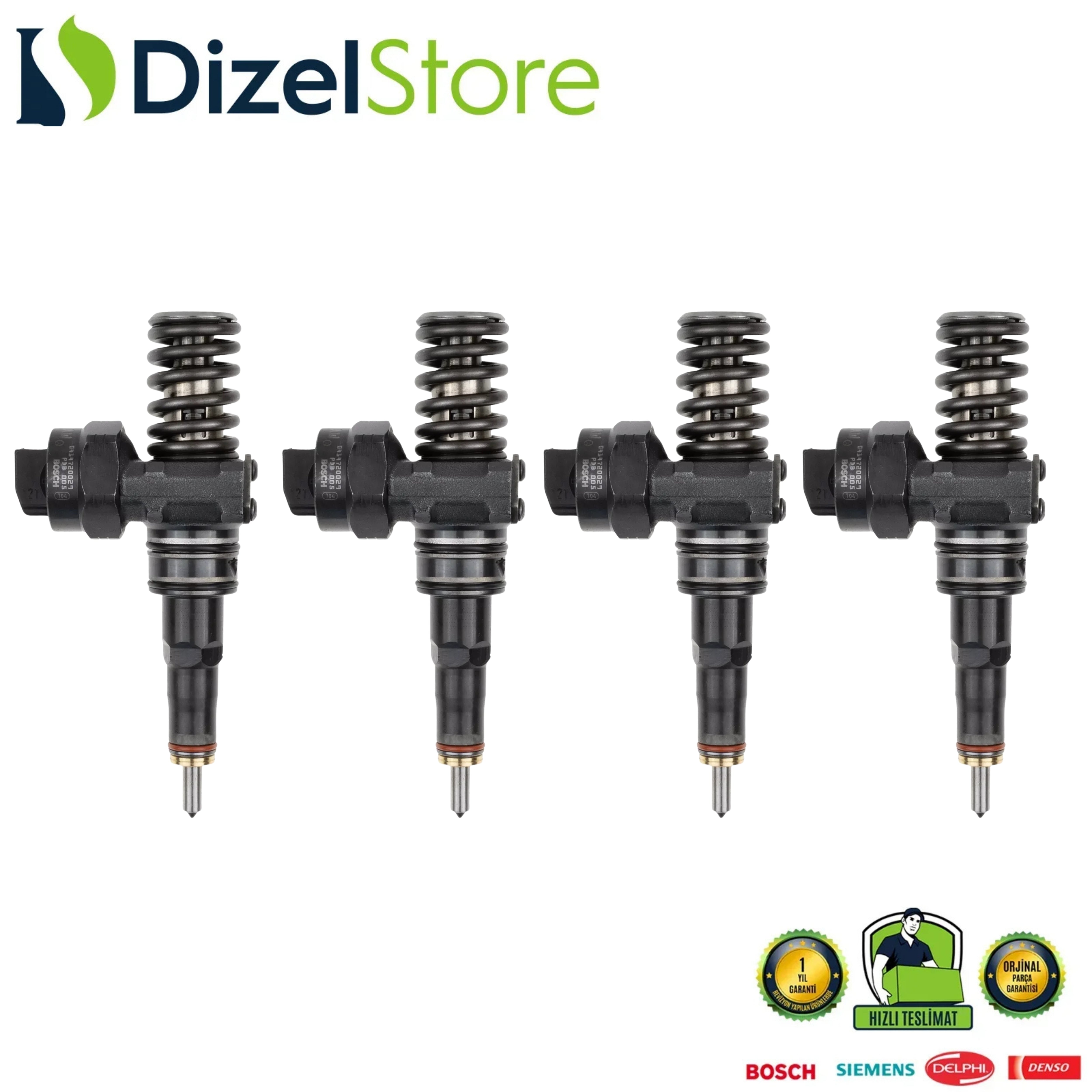 4X 0414720029 SEAT VW 1.9 TDI DİZEL ENJEKTÖR 038 130 073 AC