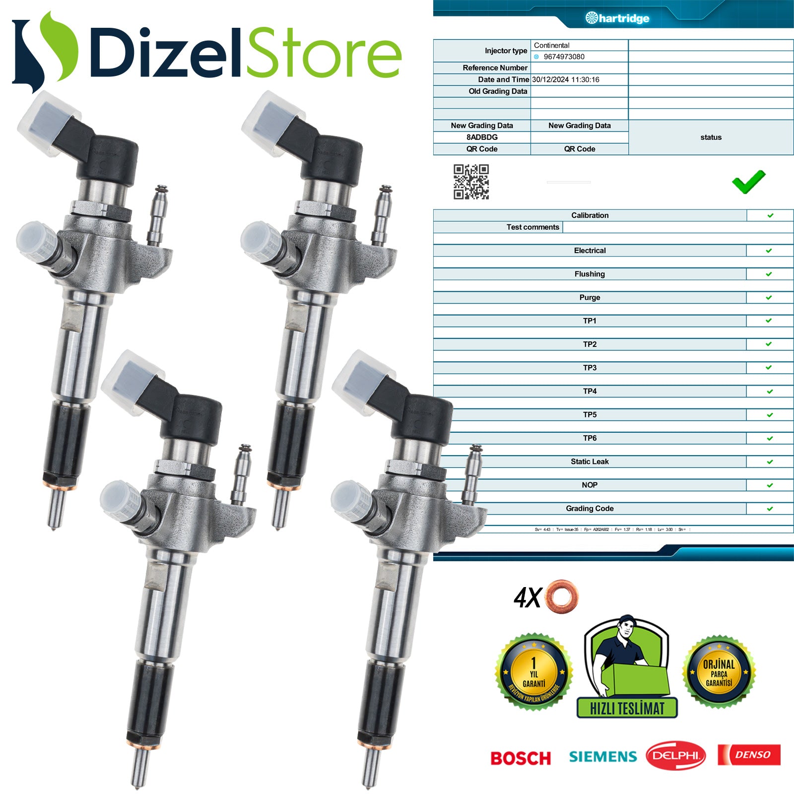 4X 9674973080 Peugeot Partner,Ford Transit Connect,Citroen,Volvo 1.6 HDi A2C59513556